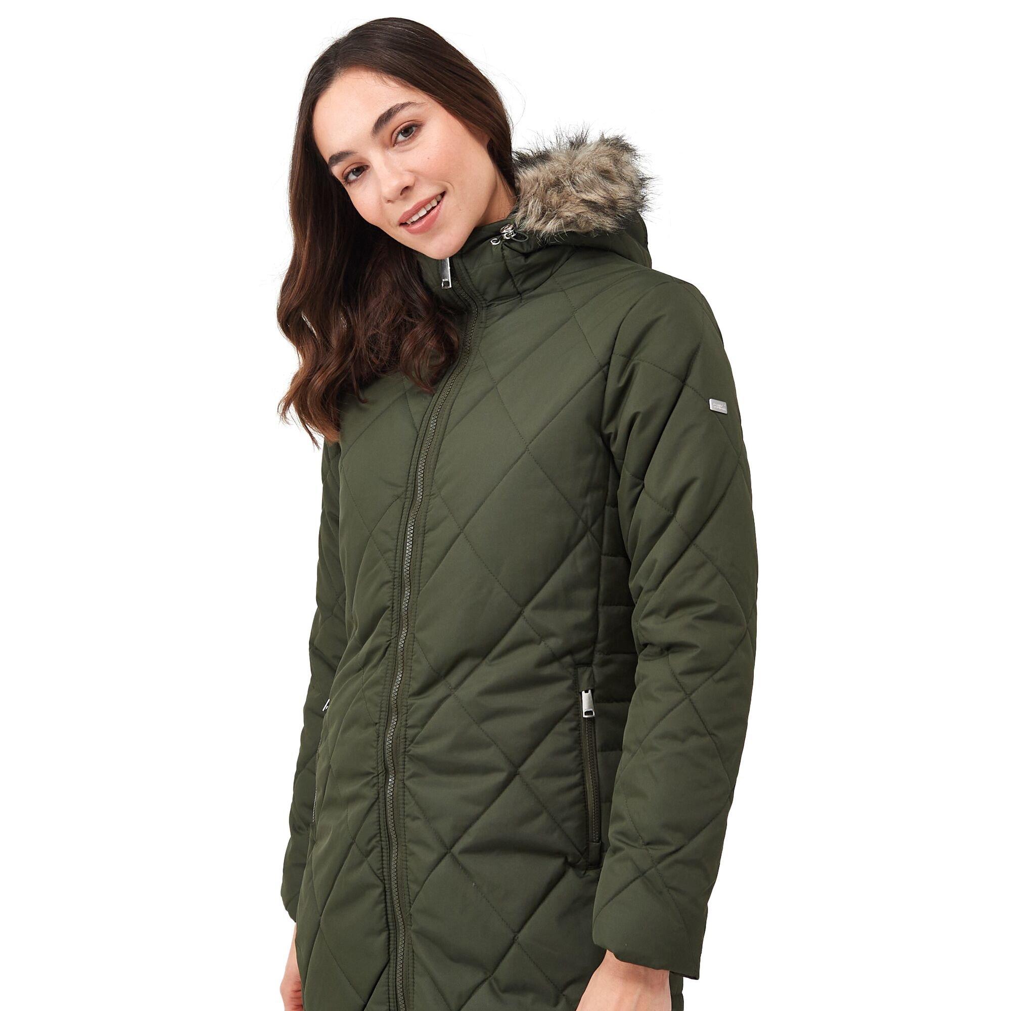 Dark Khaki - Regatta - Fritha Ii Quilted Coat Down Jacket Womens - 2