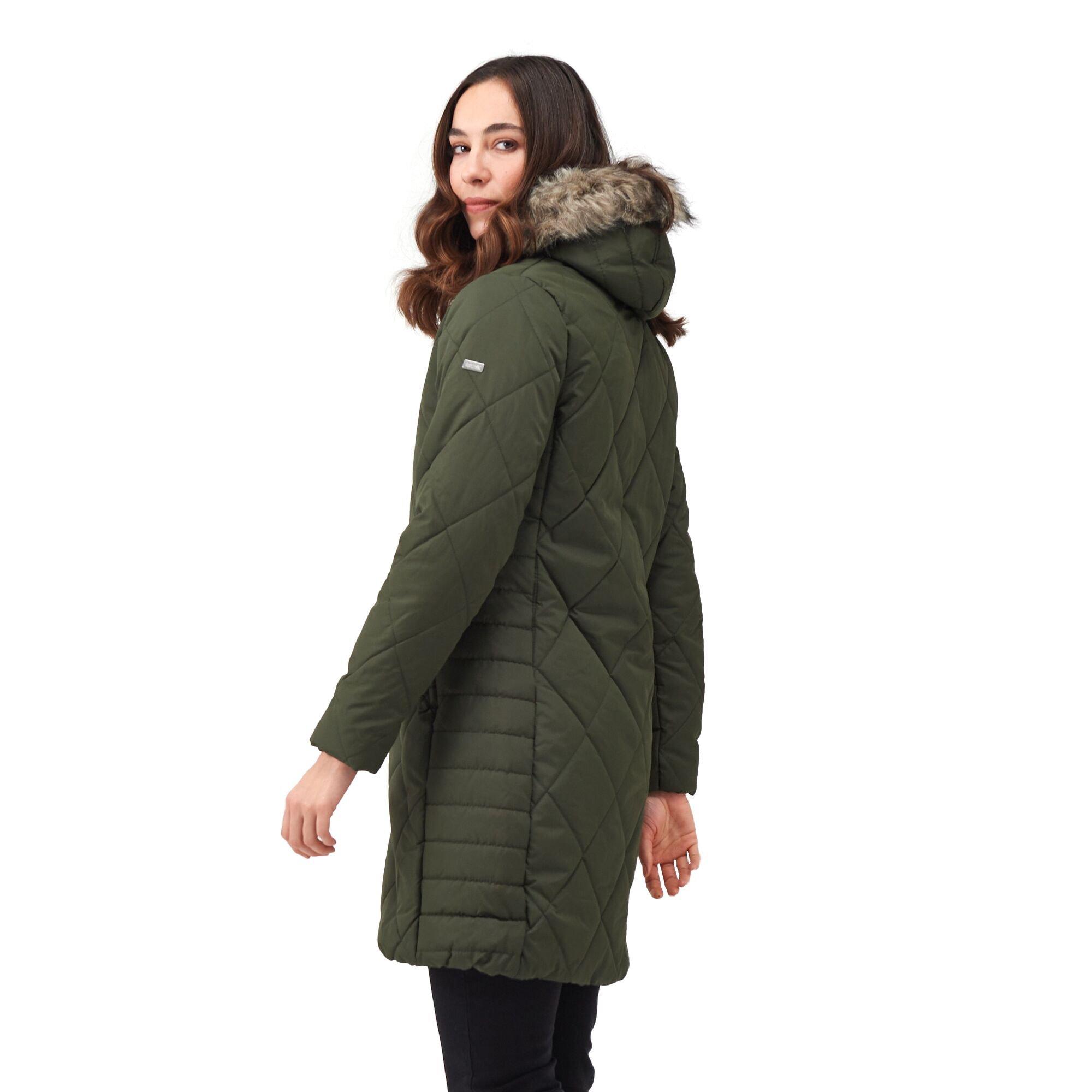 Dark Khaki - Regatta - Fritha Ii Quilted Coat Down Jacket Womens - 3