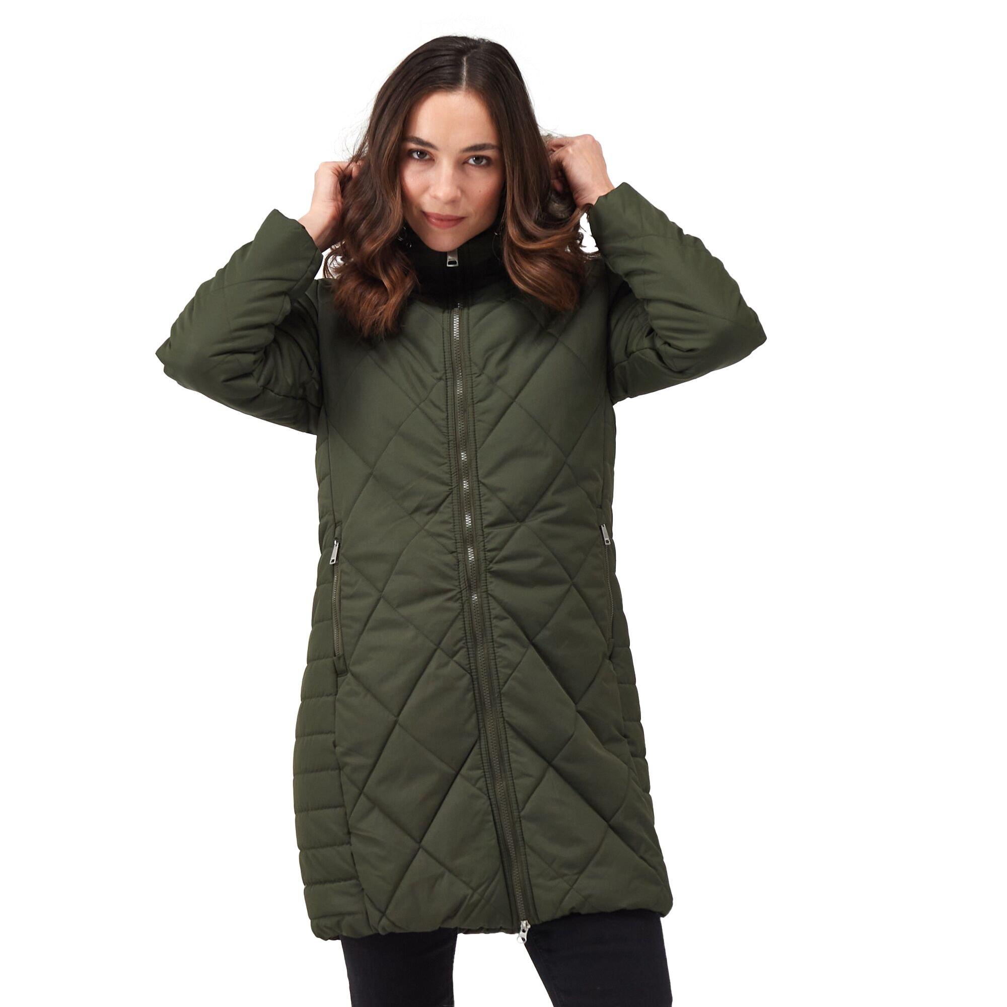 Dark Khaki - Regatta - Fritha Ii Quilted Coat Down Jacket Womens - 4