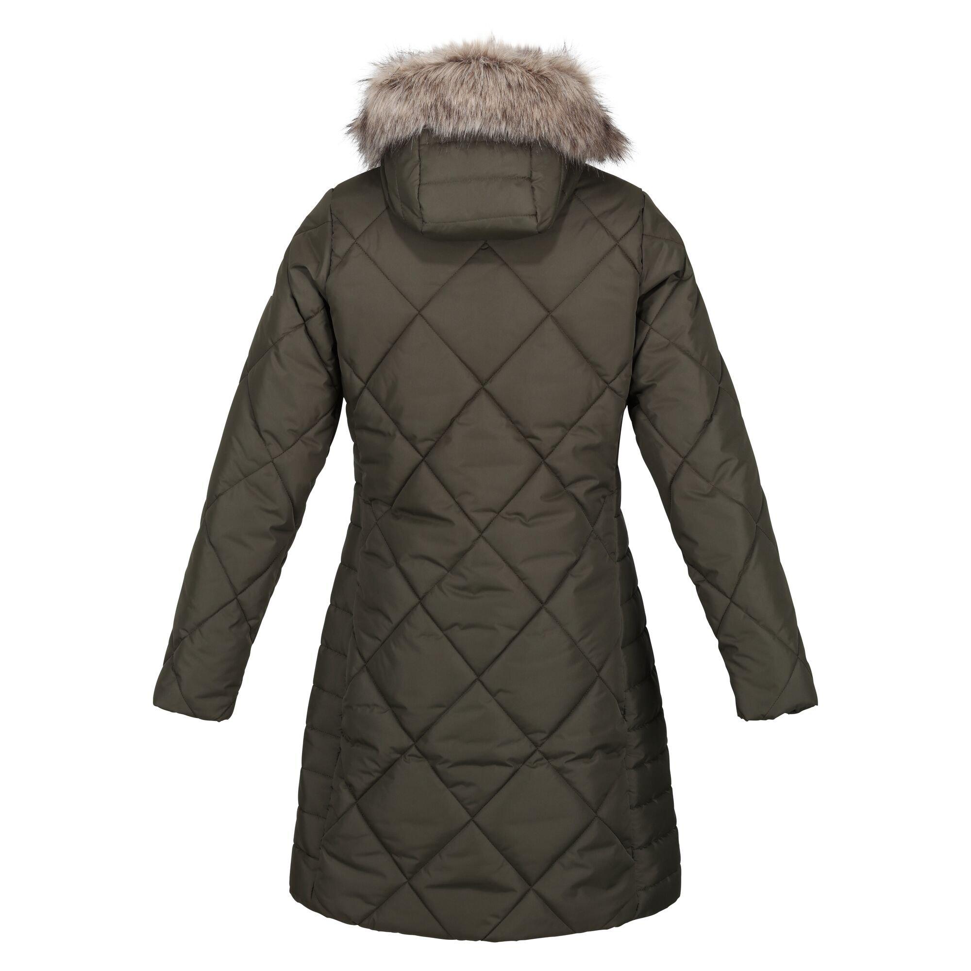 Dark Khaki - Regatta - Fritha Ii Quilted Coat Down Jacket Womens - 6