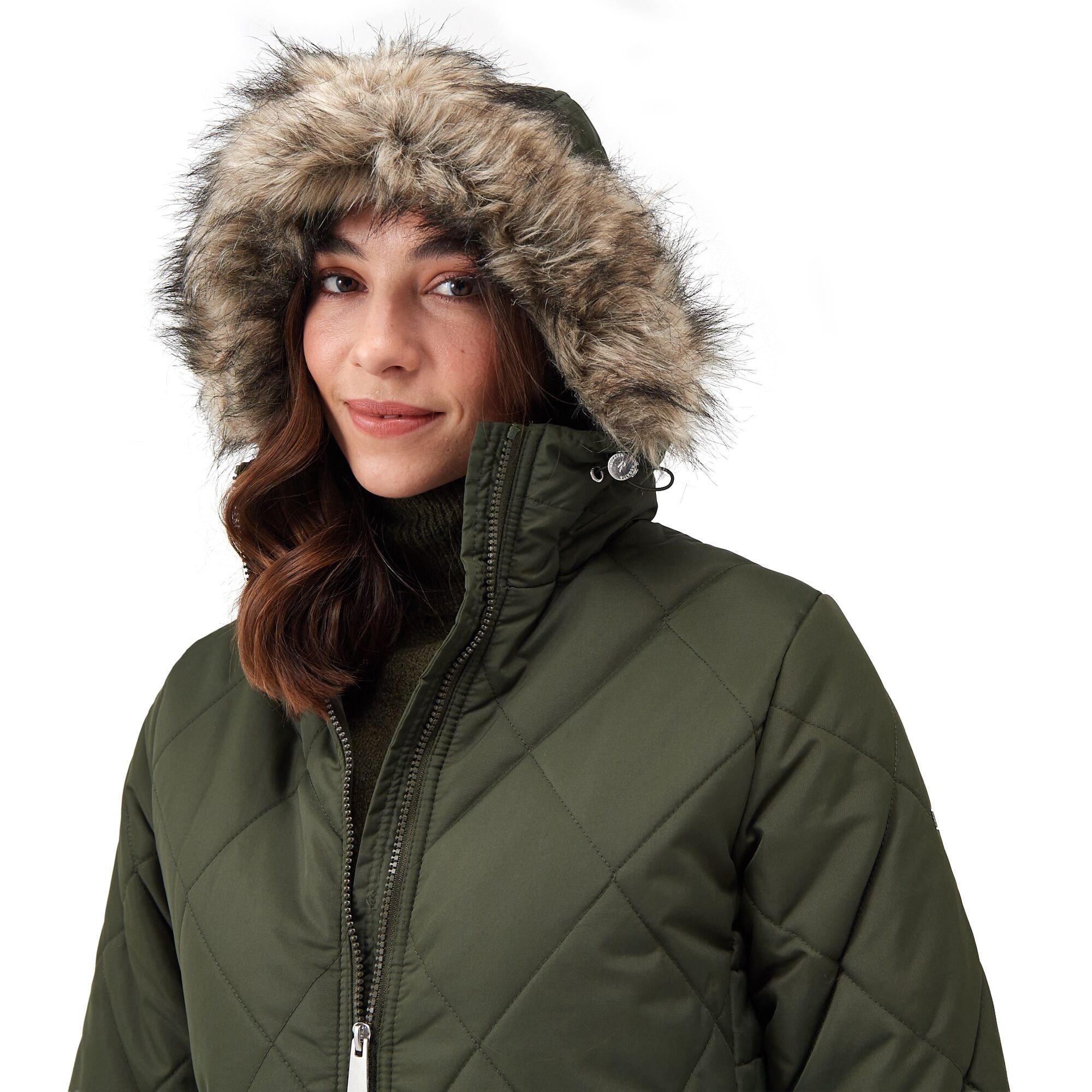 Dark Khaki - Regatta - Fritha Ii Quilted Coat Down Jacket Womens - 7