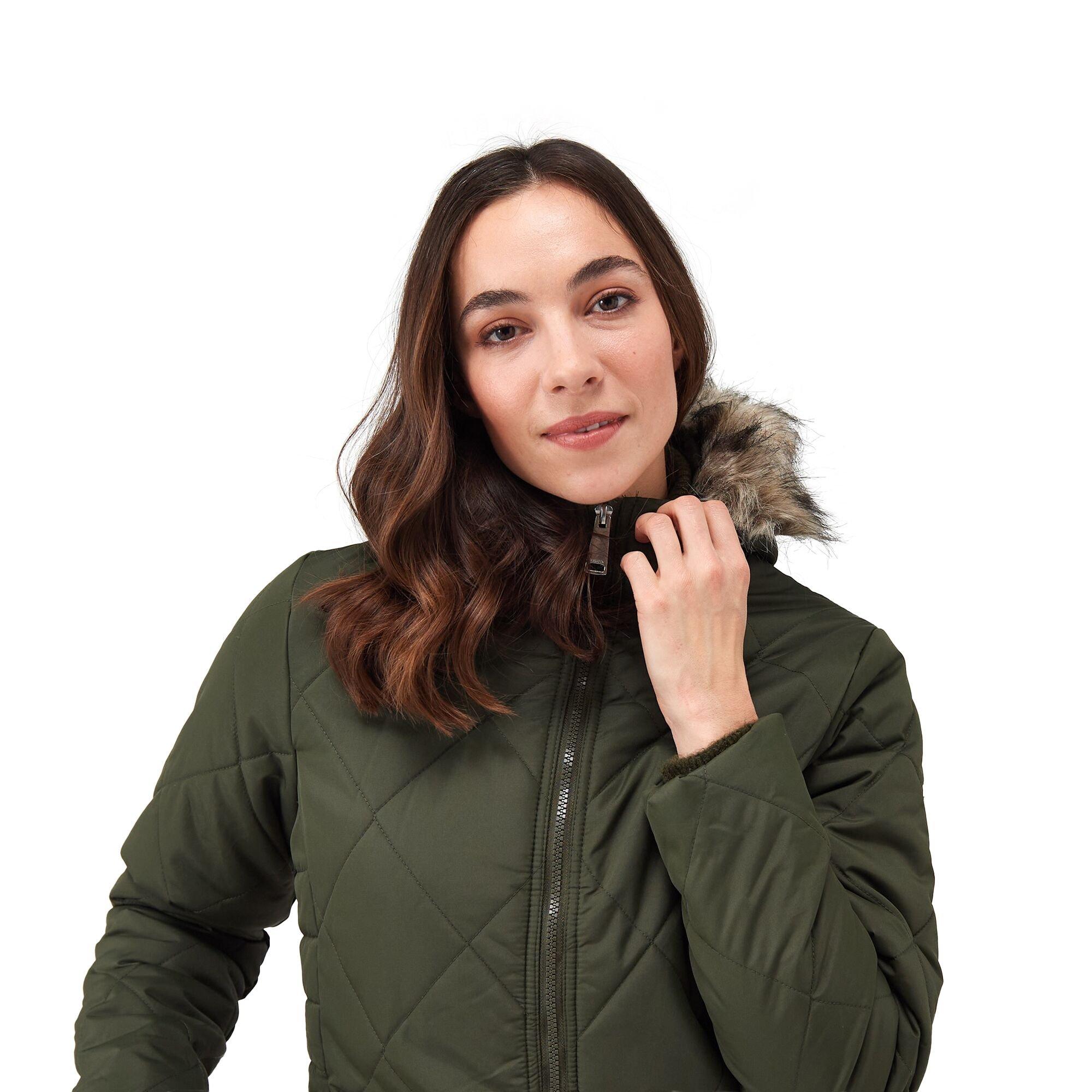 Dark Khaki - Regatta - Fritha Ii Quilted Coat Down Jacket Womens - 8