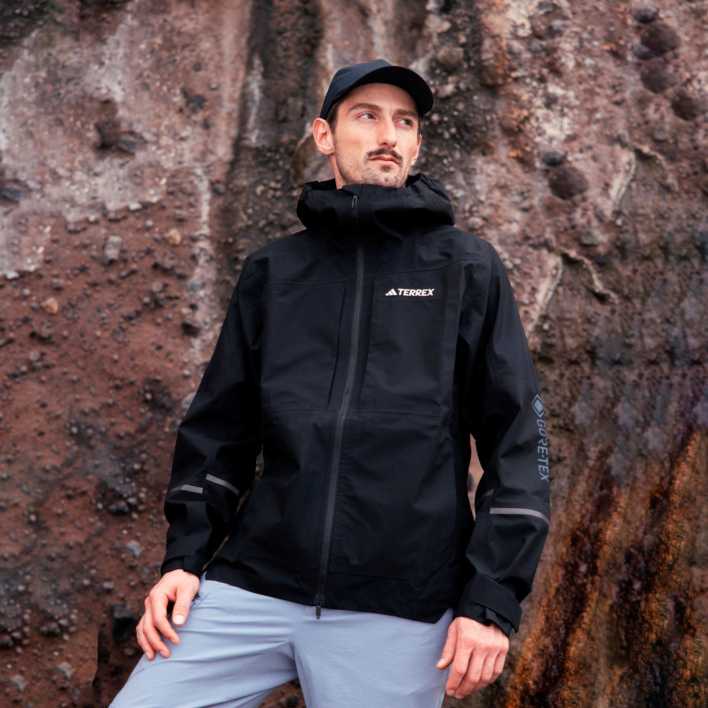 Black - adidas - Men's Xplric Waterproof Jacket - 3