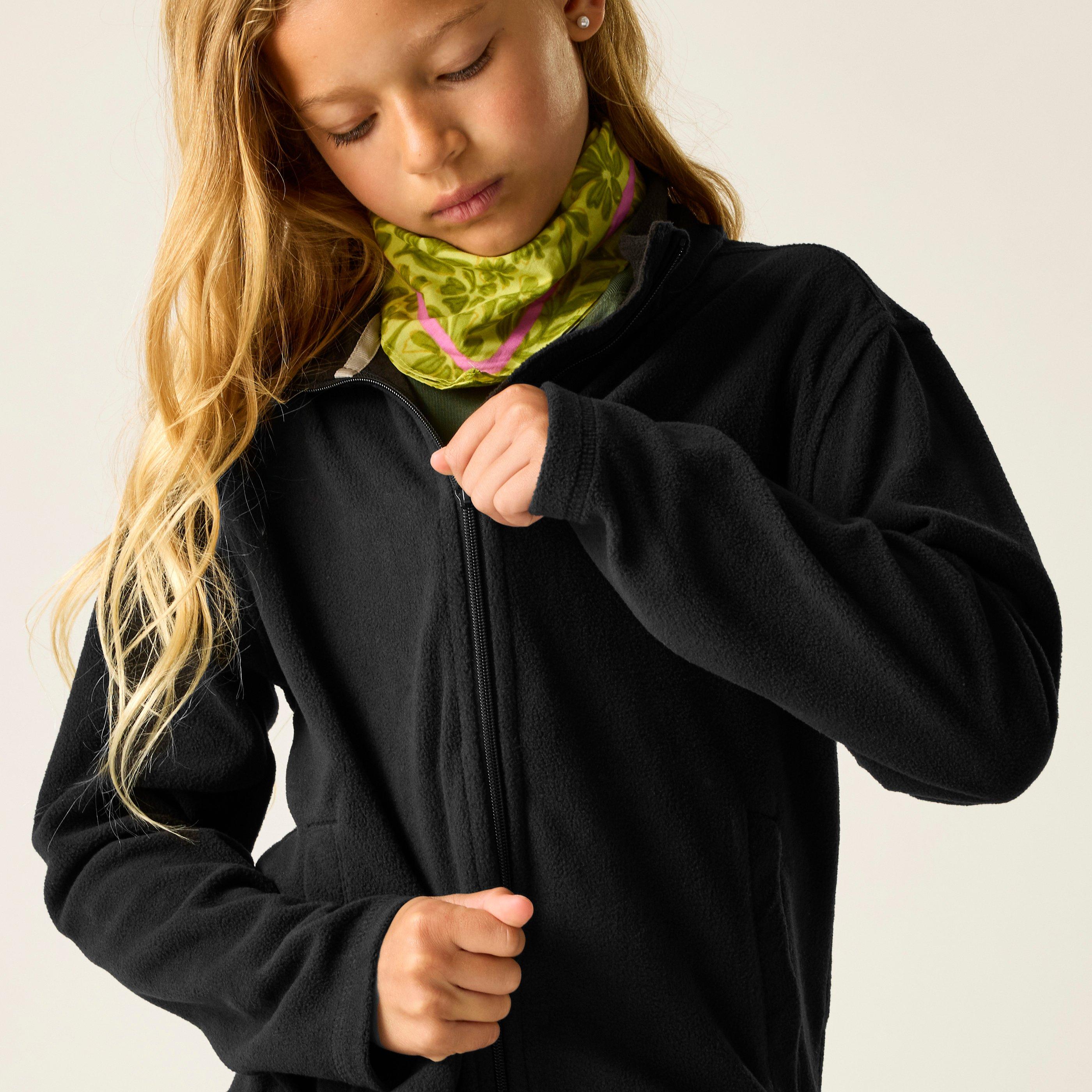 Negro - Regatta - Kids' Full Zip Fleece - 4