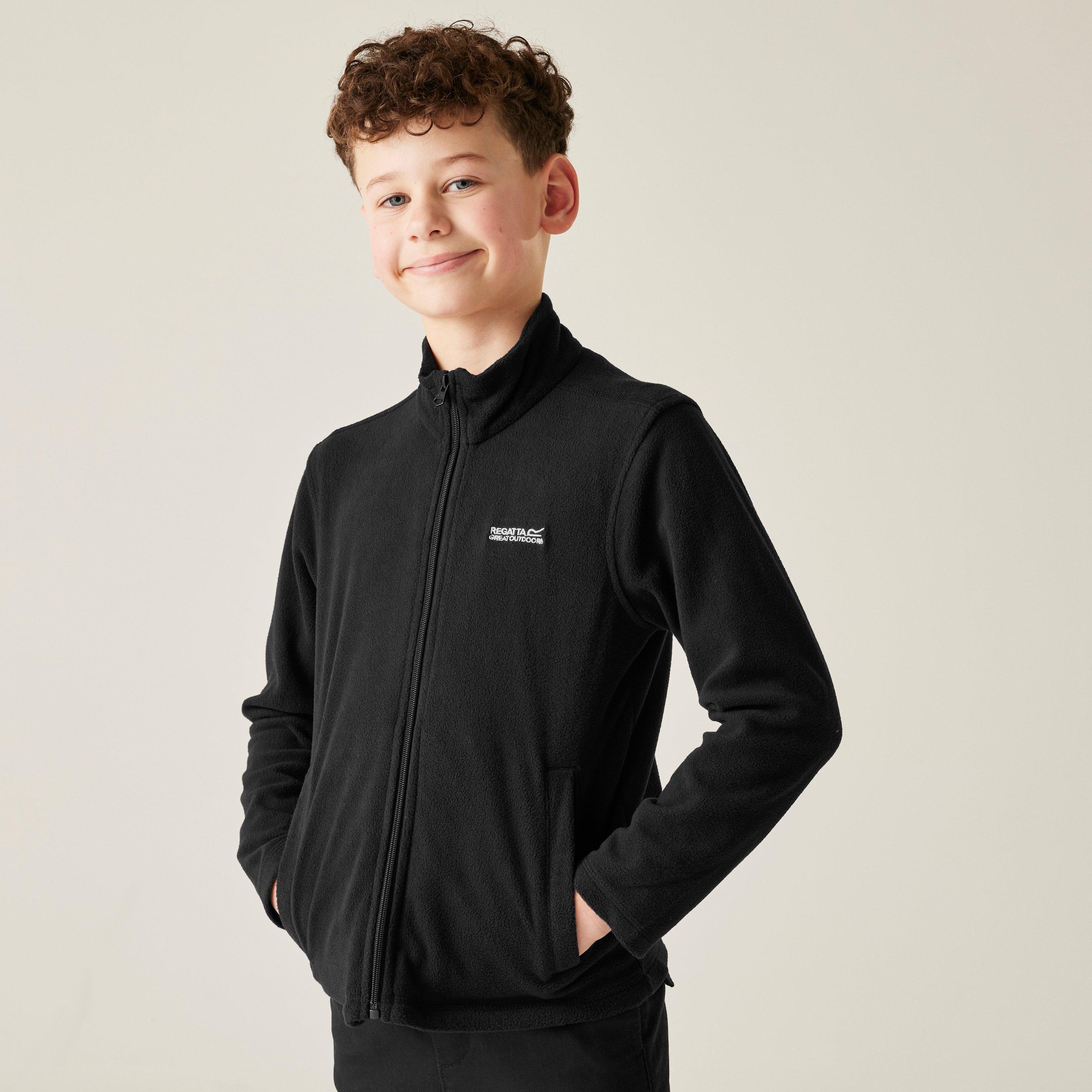 Negro - Regatta - Kids' Full Zip Fleece - 5