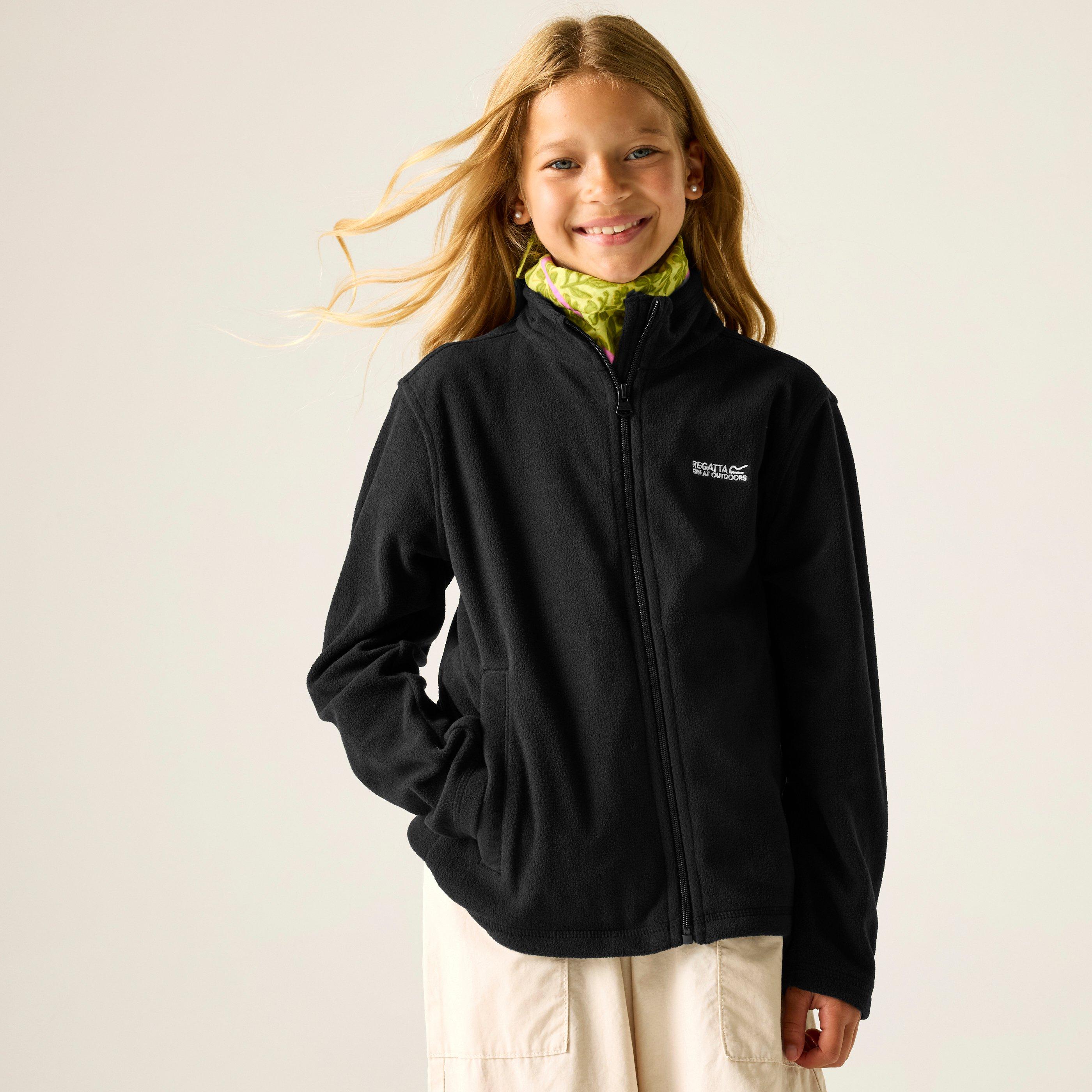 Negro - Regatta - Kids' Full Zip Fleece - 1