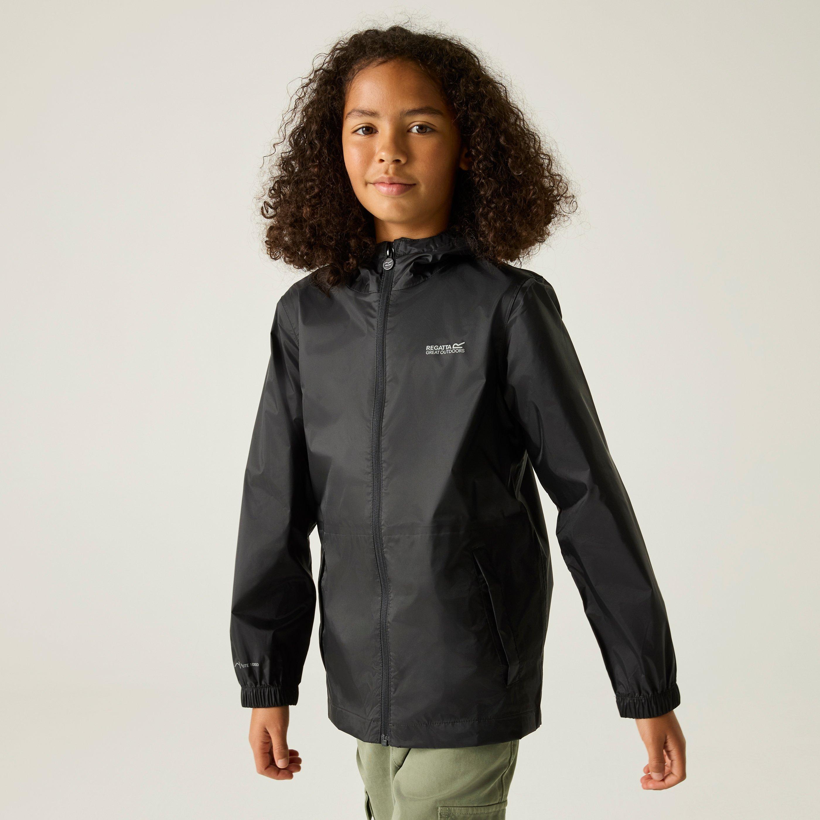 Black - Regatta - Unisex Kids' Waterproof Jacket - 1