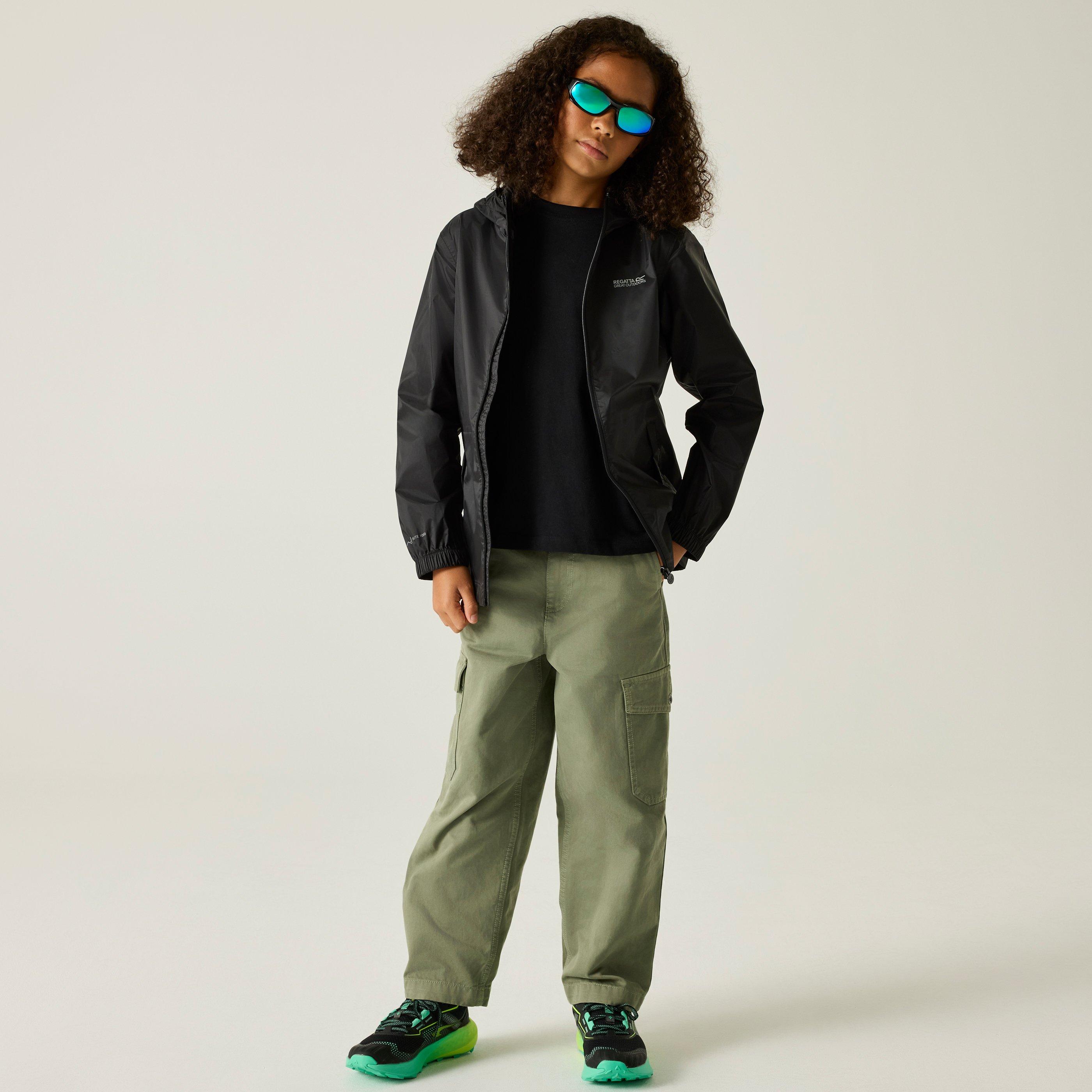 Black - Regatta - Unisex Kids' Waterproof Jacket - 3