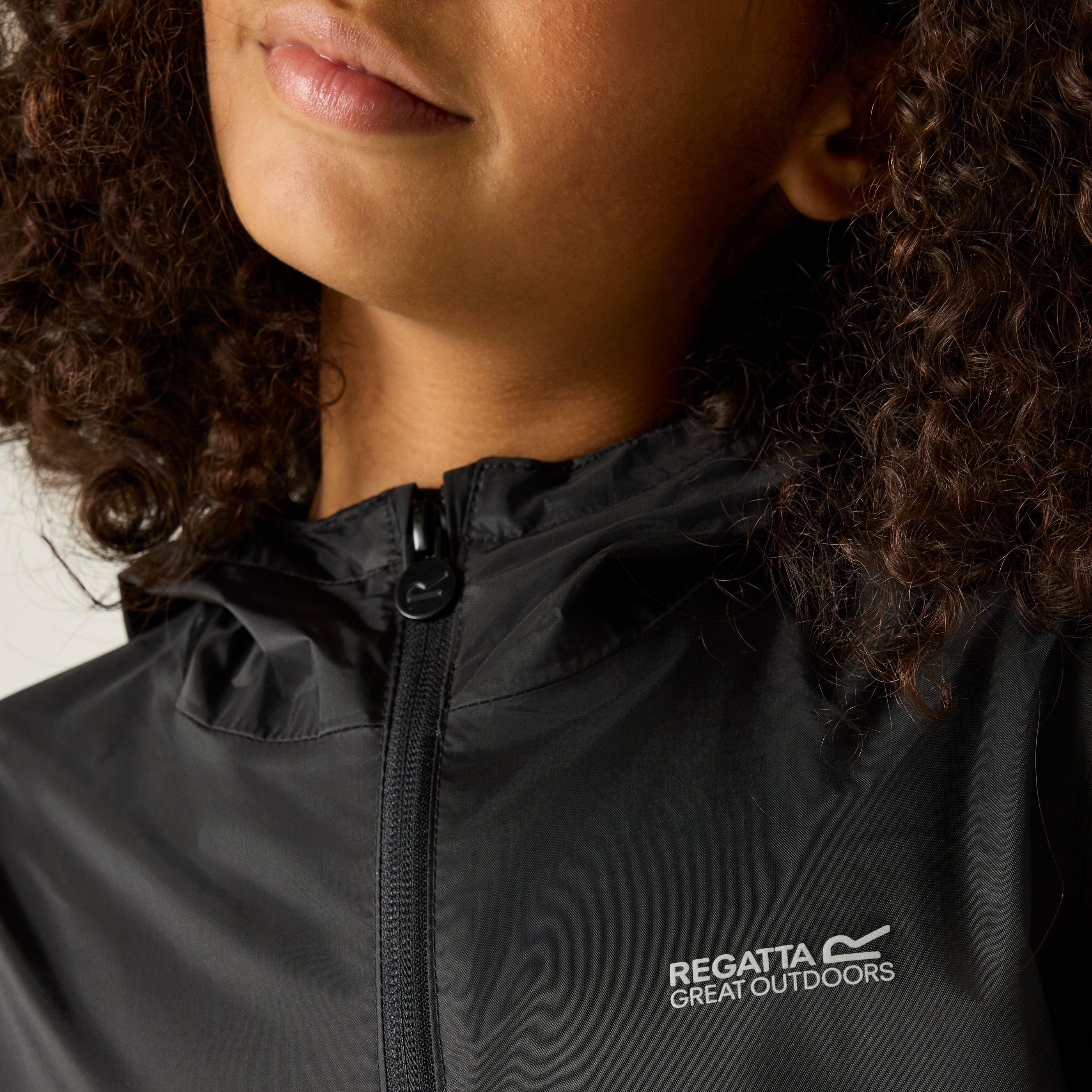 Black - Regatta - Unisex Kids' Waterproof Jacket - 6