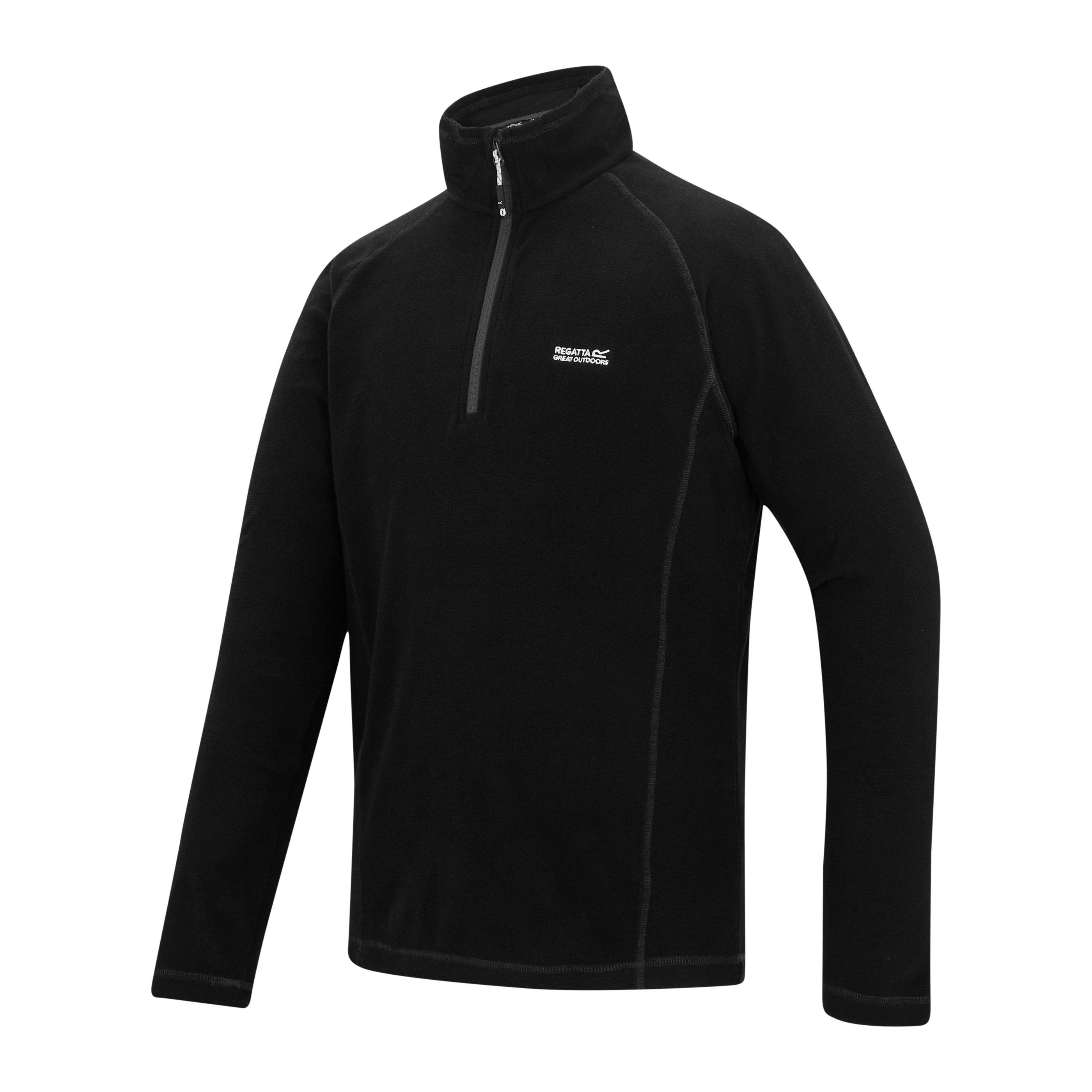 Black - Regatta - Men's Quarter Zip Fleece - 7