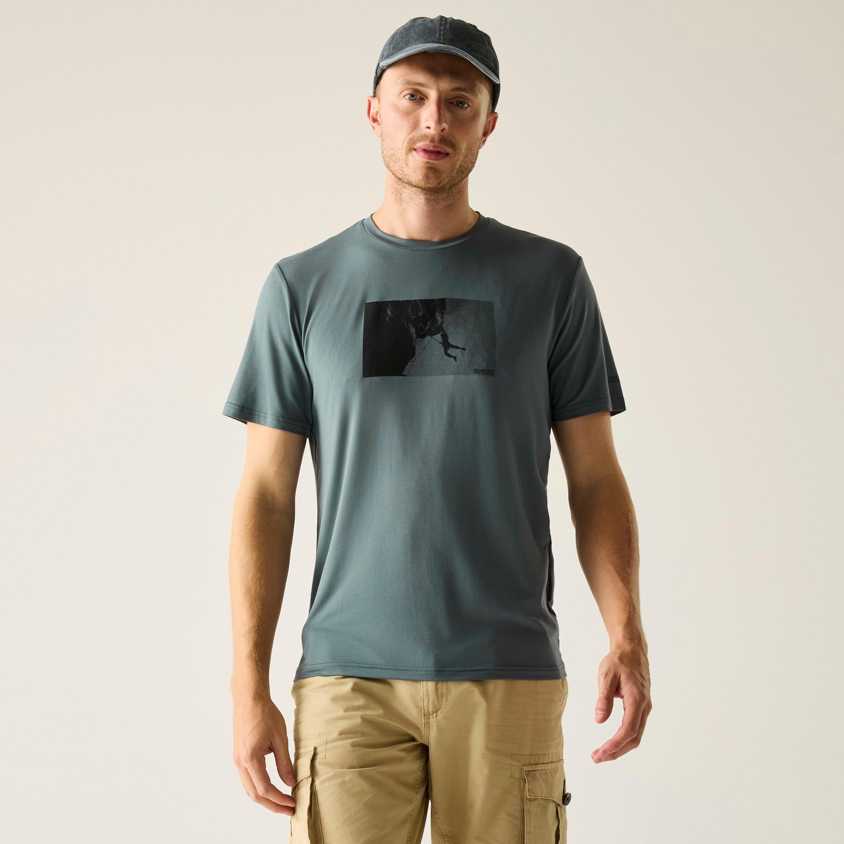 Regatta Men's Fingal Tee Short Sleeve Performance T-Shirt - Dark Storm - XL