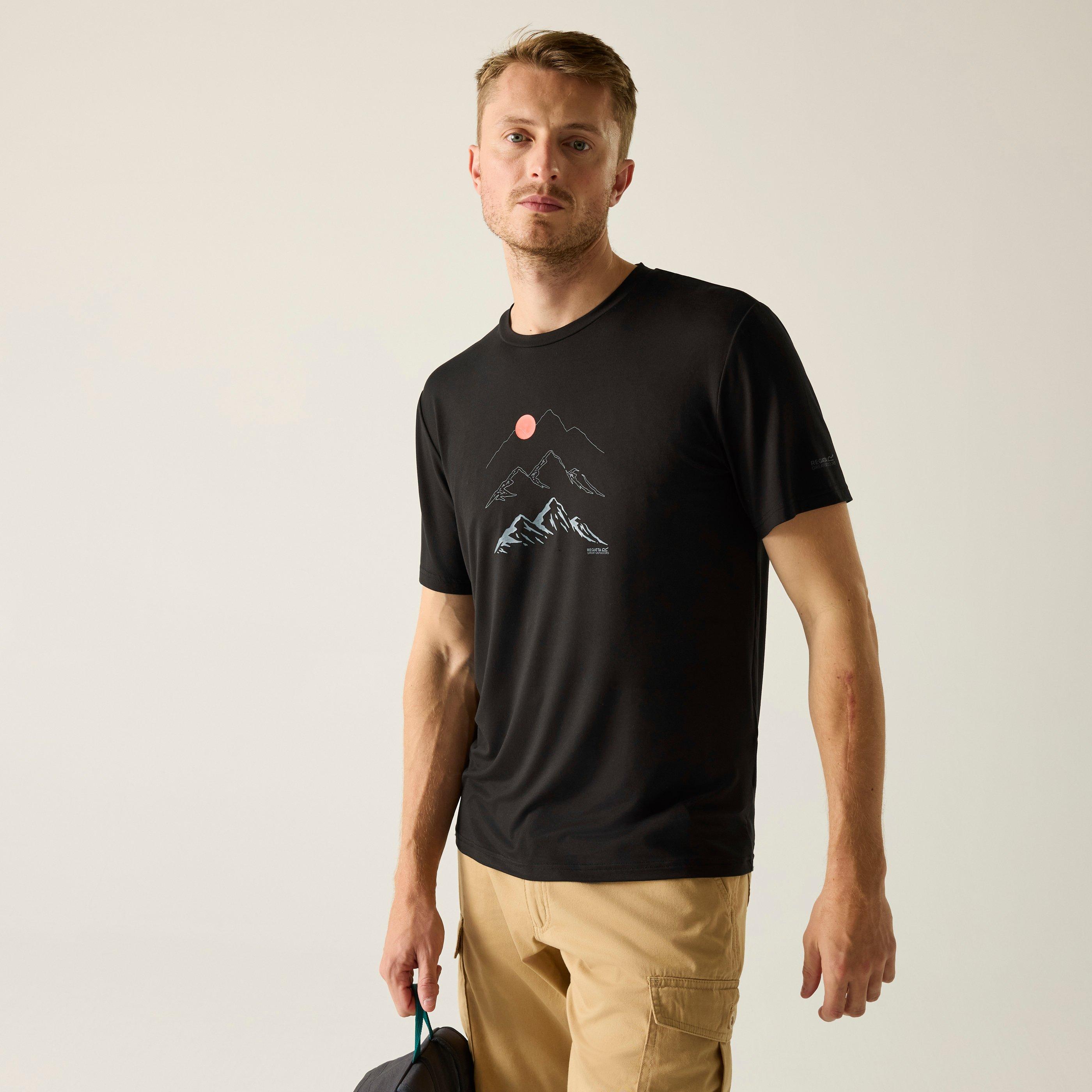 Regatta Men's Fingal Tee Short Sleeve Performance T-Shirt - Black - L