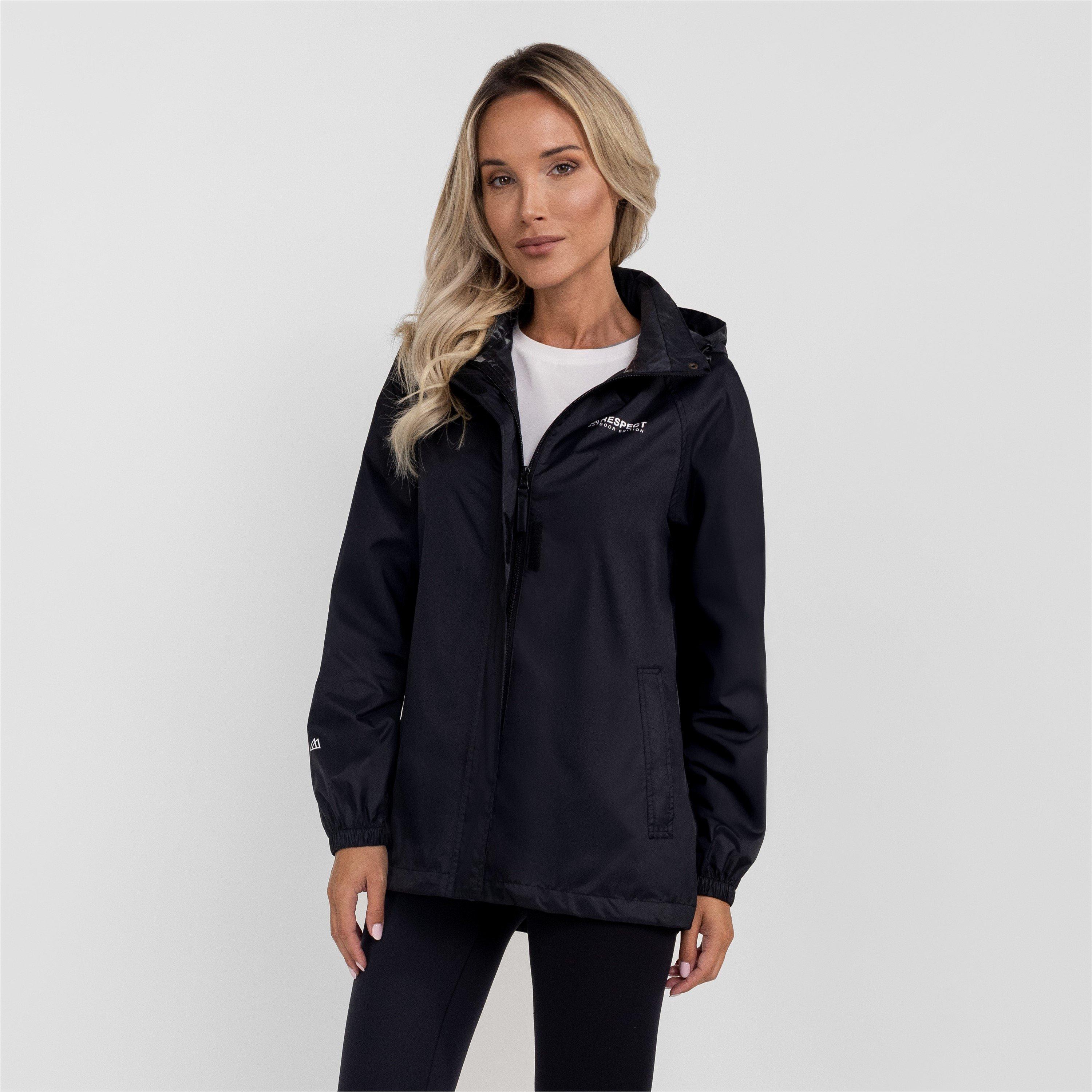 Schwarz - Minoti - Women packaway waterproof jacket with hood black - 2