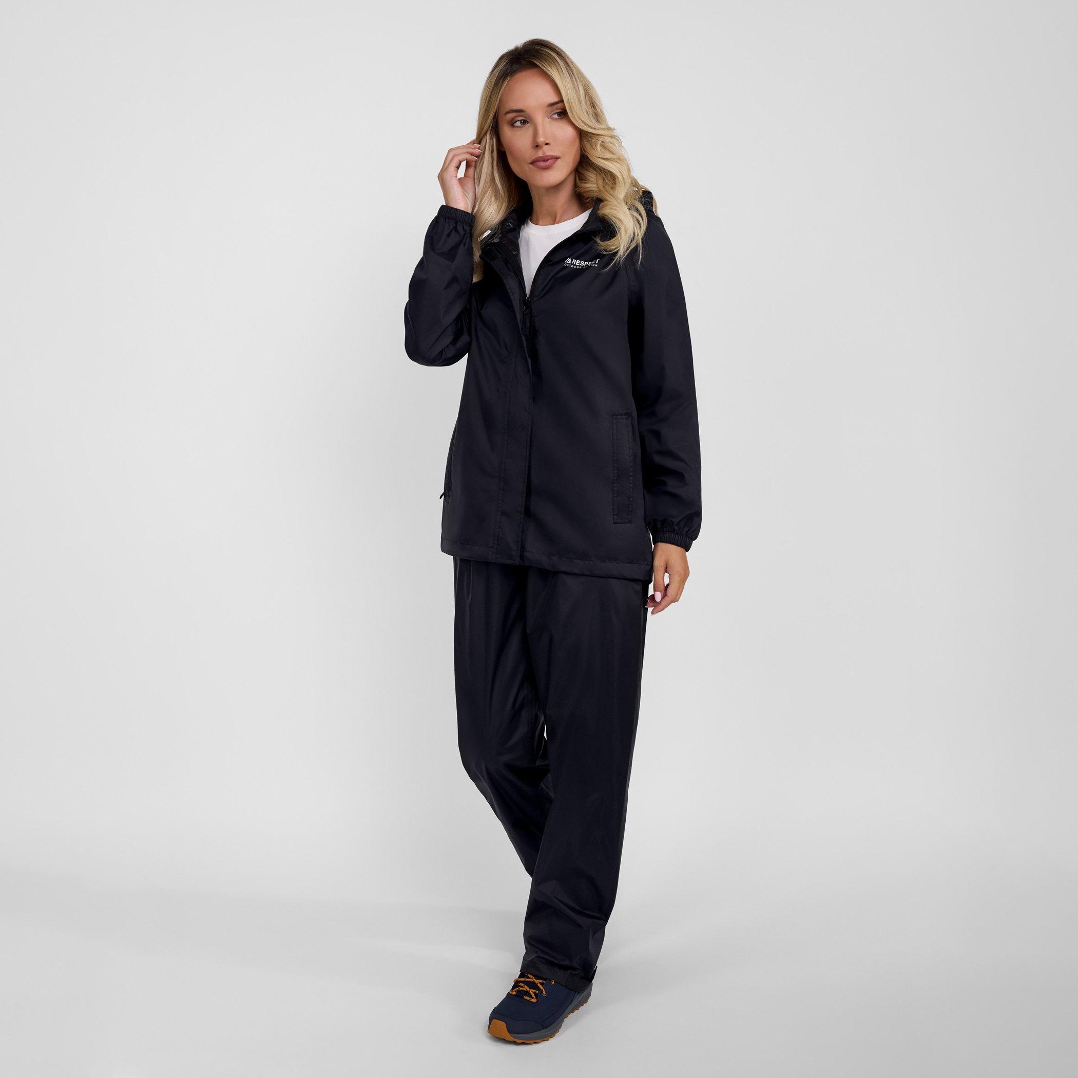 Schwarz - Minoti - Women packaway waterproof jacket with hood black - 3