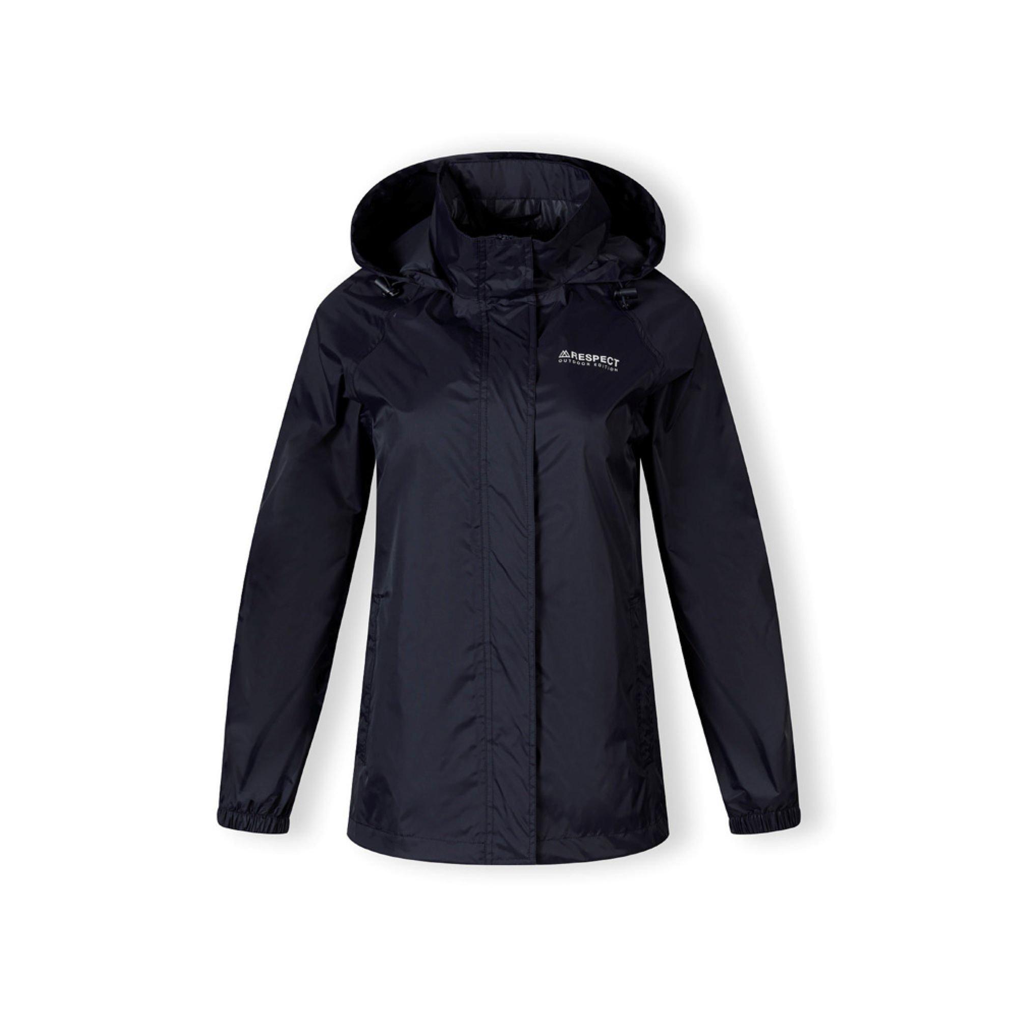 Navy - Minoti - Women packaway waterproof jacket with zipped pockets navy - 5