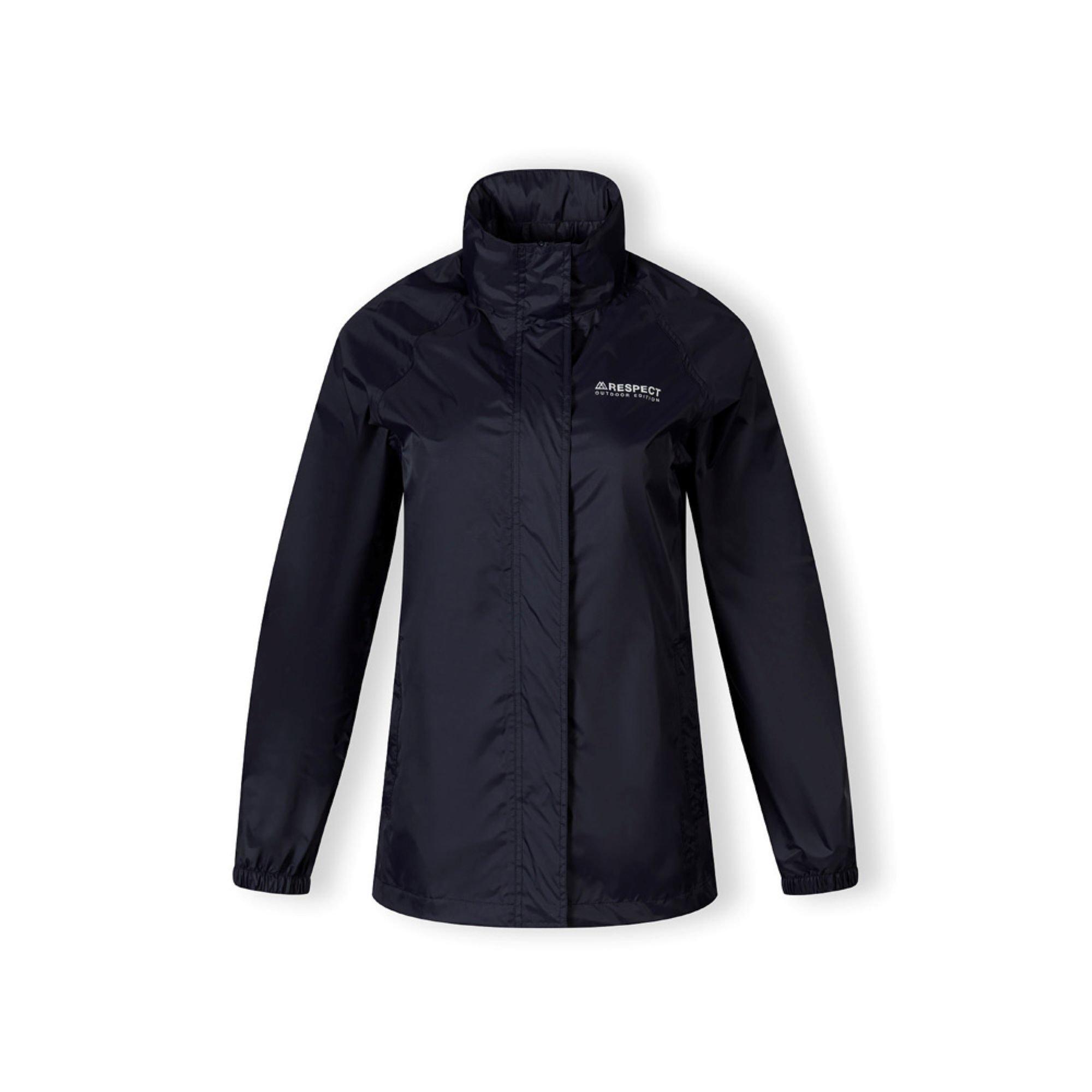 Navy - Minoti - Women packaway waterproof jacket with zipped pockets navy - 6