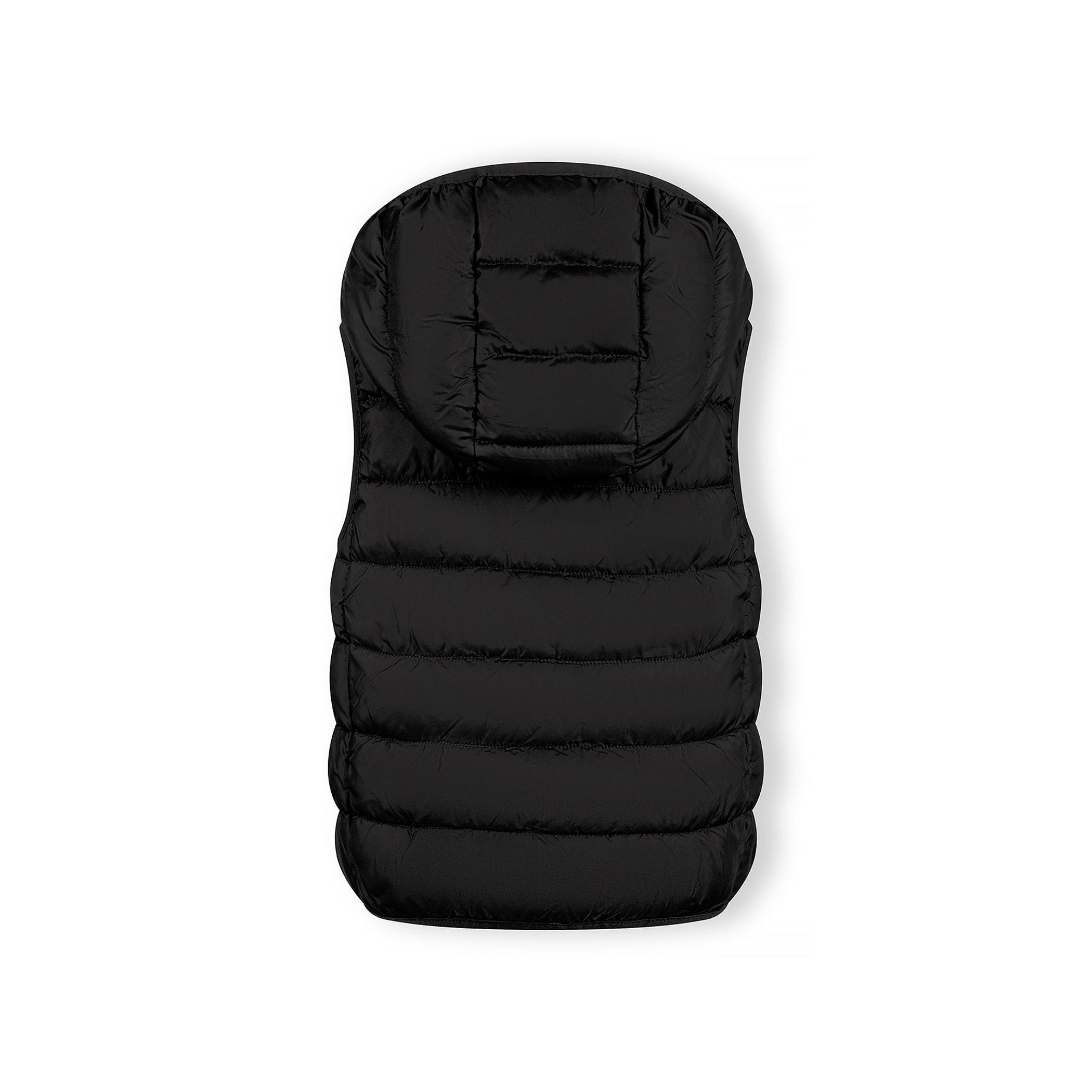 Zwart - Minoti - Boys padded gilet detachable hood black - 3