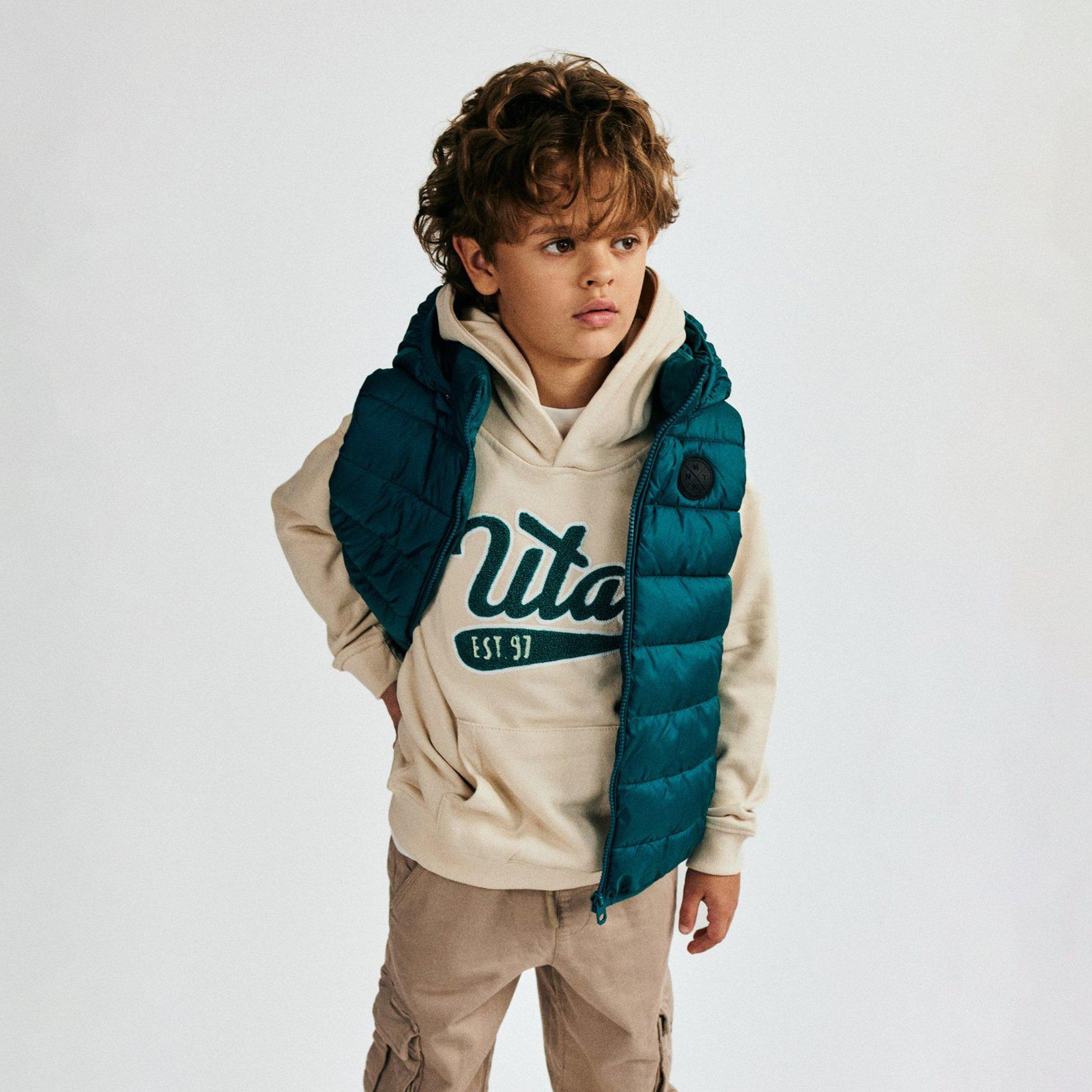 Verde azulado - Minoti - Boys padded gilet detachable hood turquoise - 3