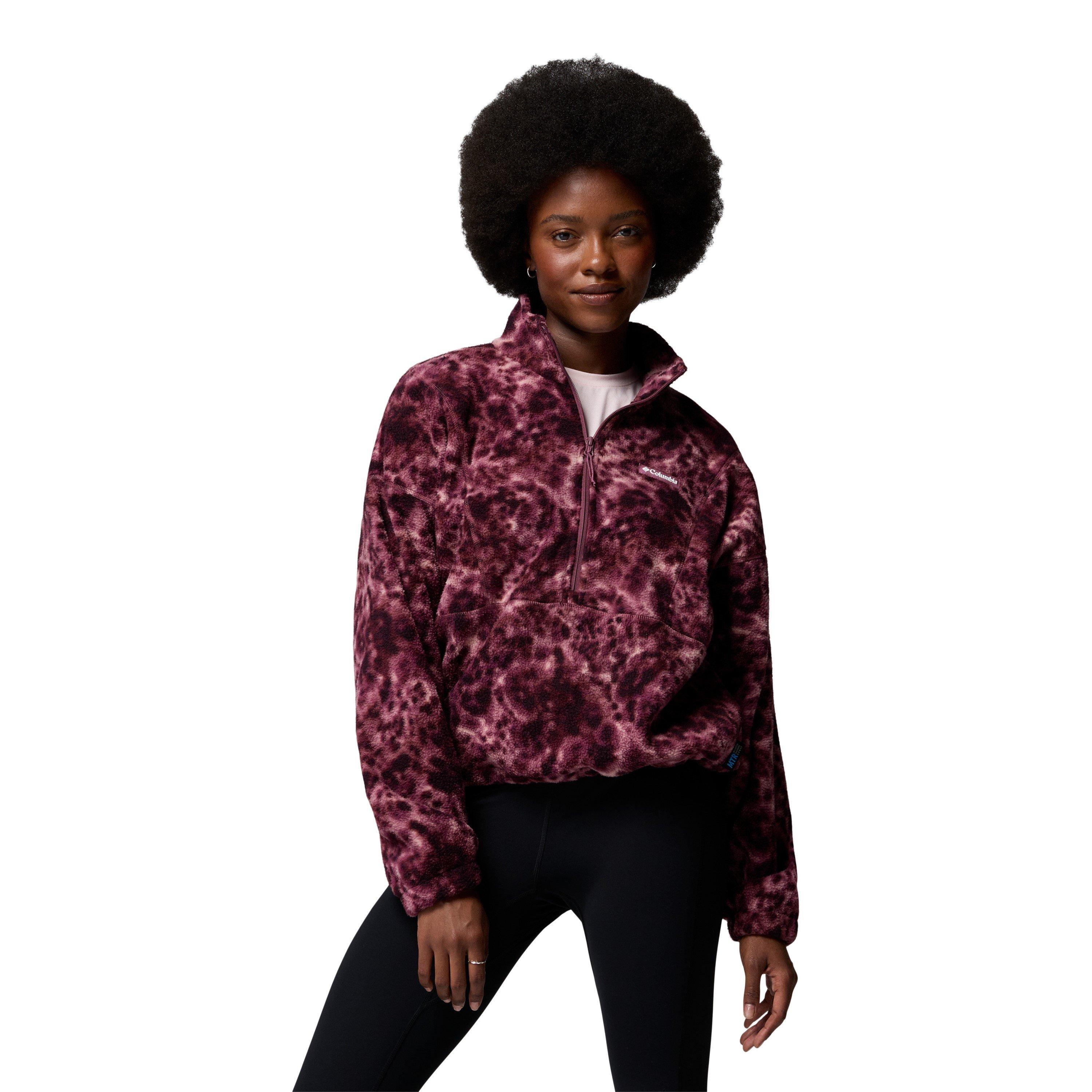 Columbia Women's Timber Print Relaxed-Fit 1/2-Zip Fleece Top