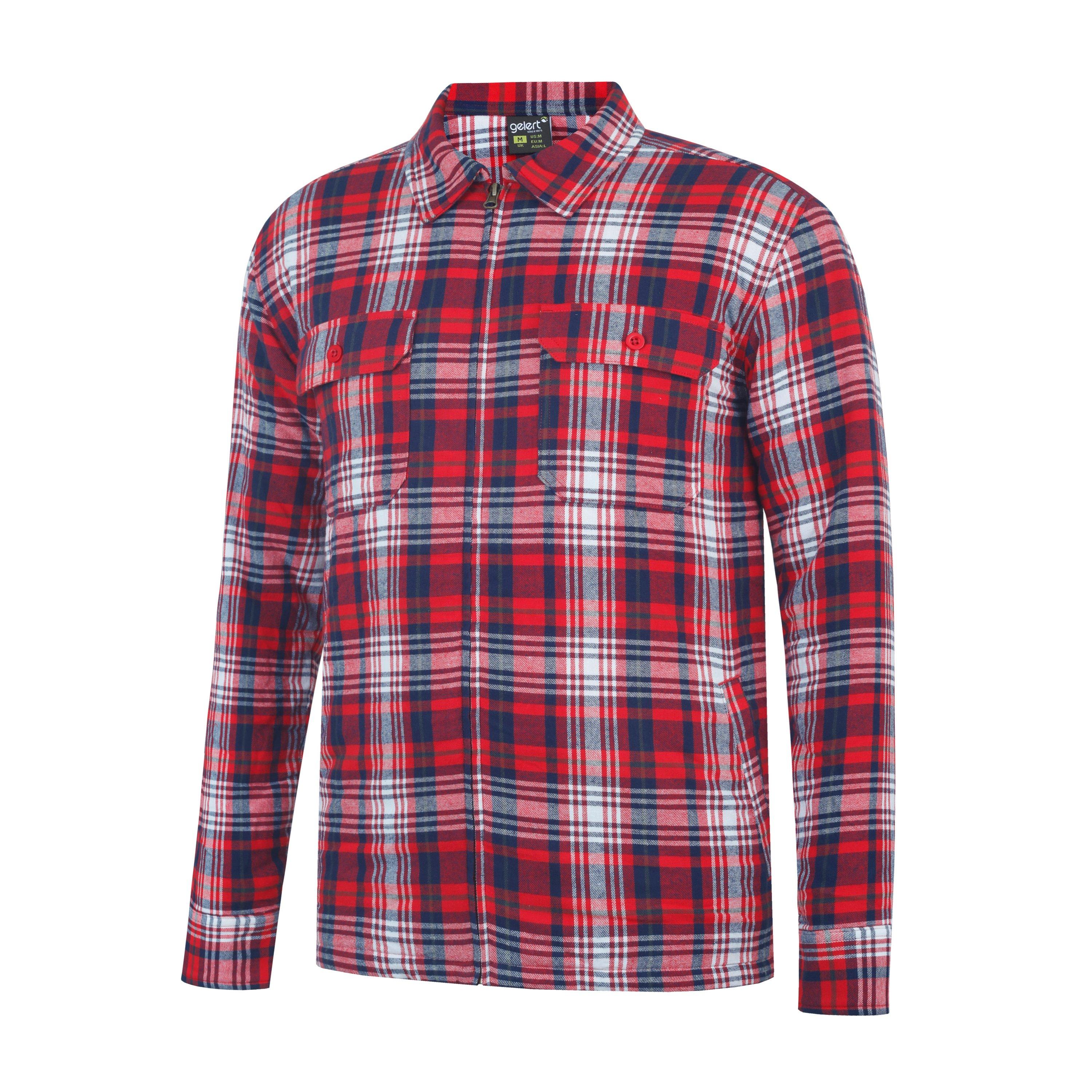 Rot - Gelert - Long Sleeve Flannel Shirt Mens - 3