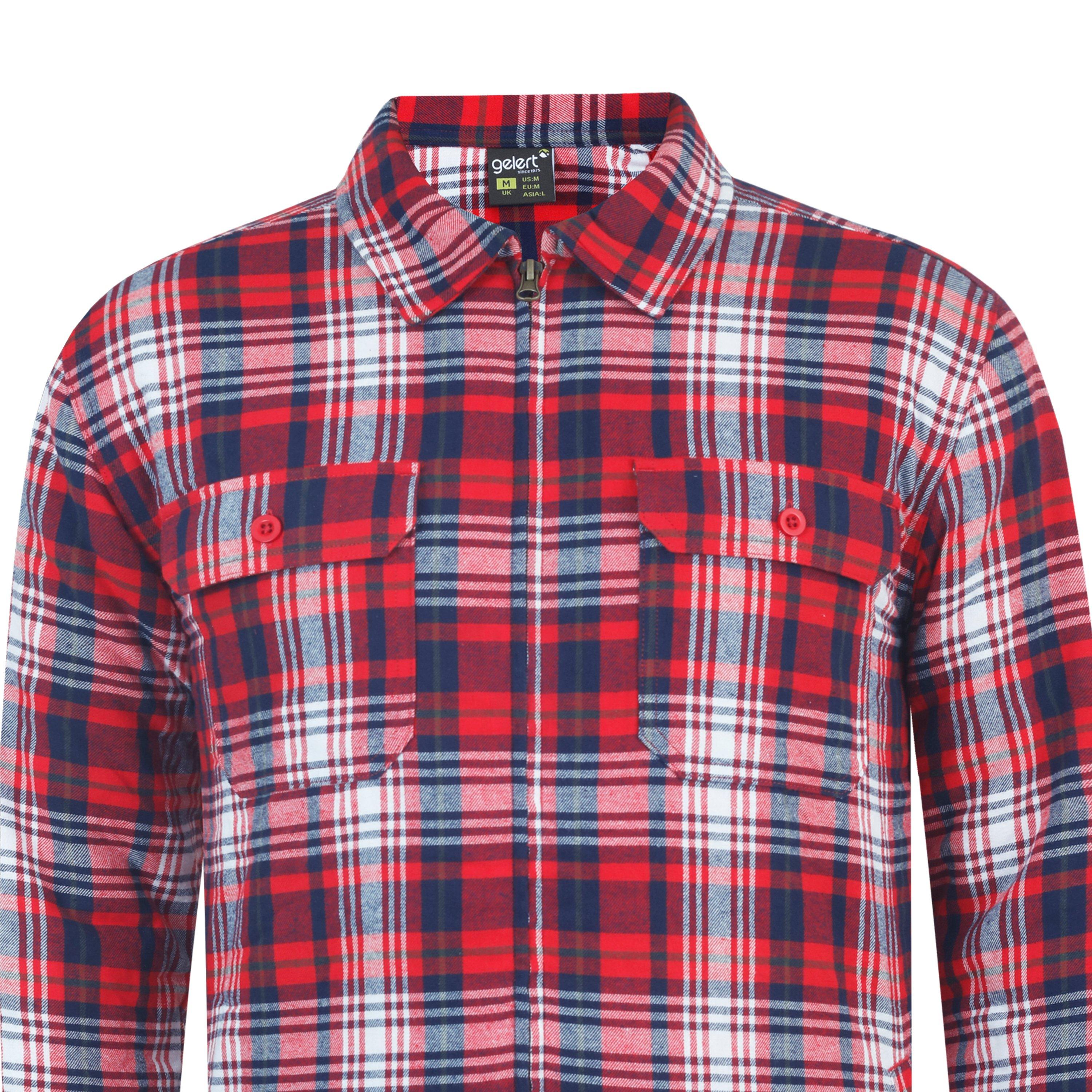 Rot - Gelert - Long Sleeve Flannel Shirt Mens - 4