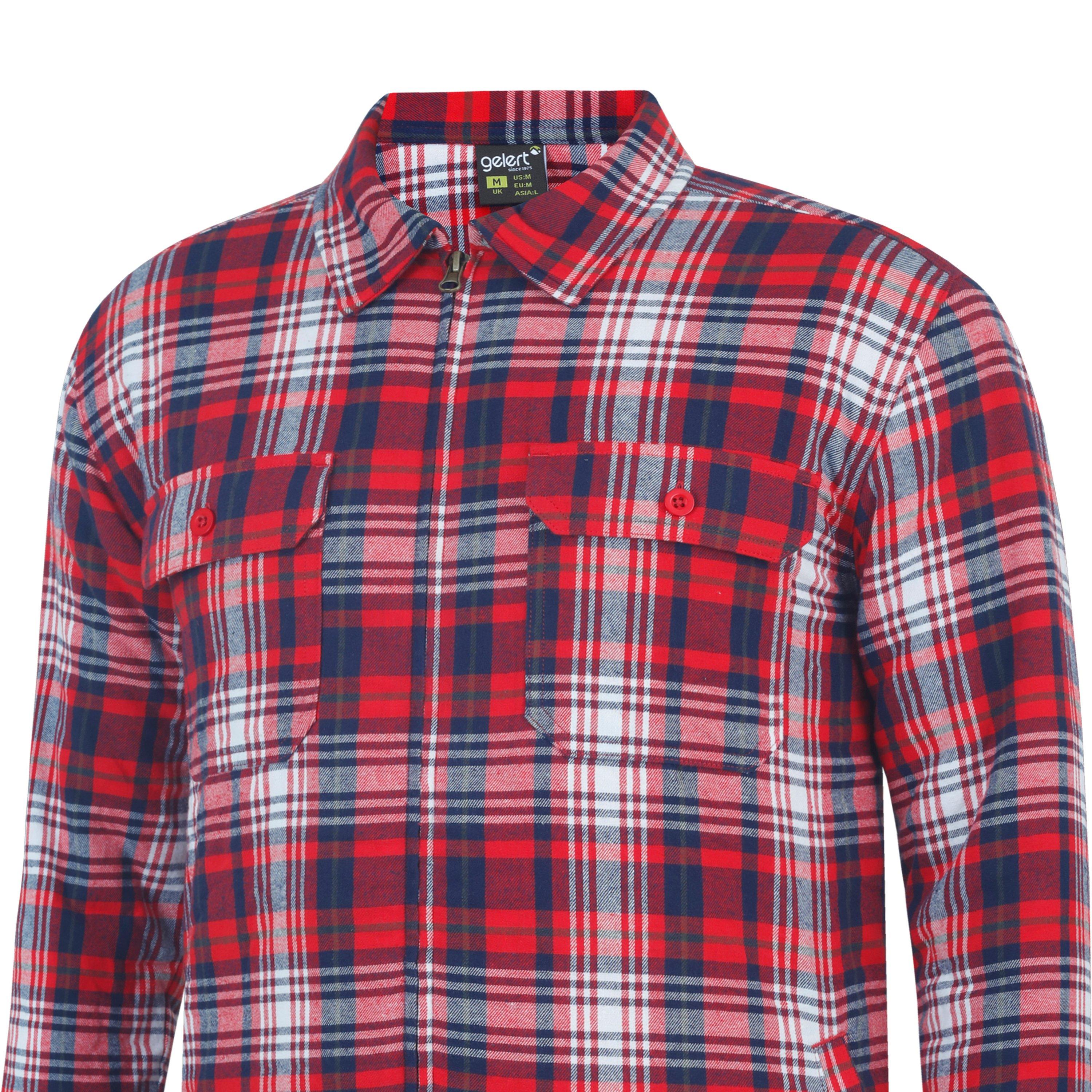 Rot - Gelert - Long Sleeve Flannel Shirt Mens - 5