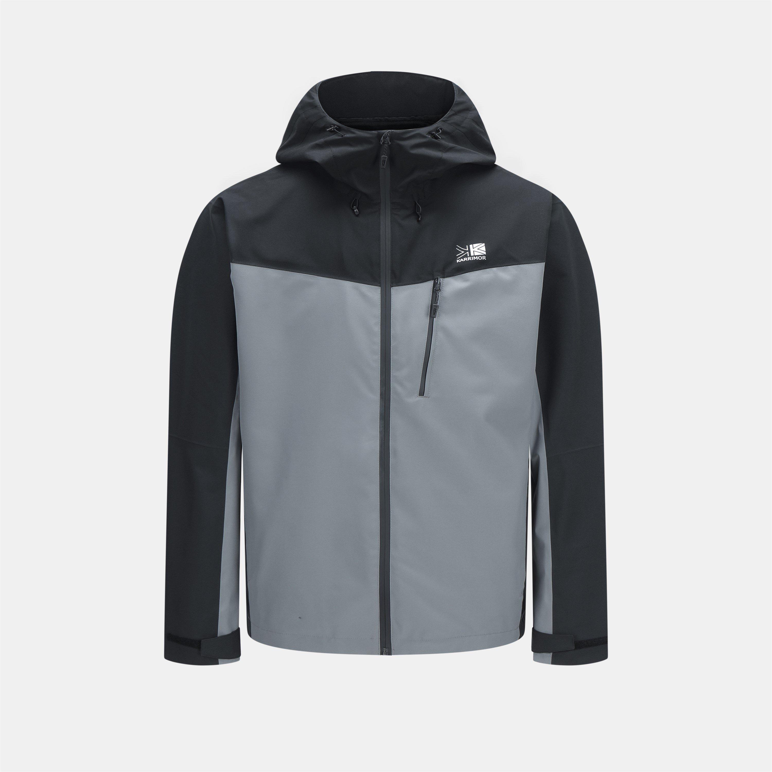 Negro/Gris - Karrimor - Men's 4-Way Stretch Water and Wind Resistant Waterproof Jacket - 1