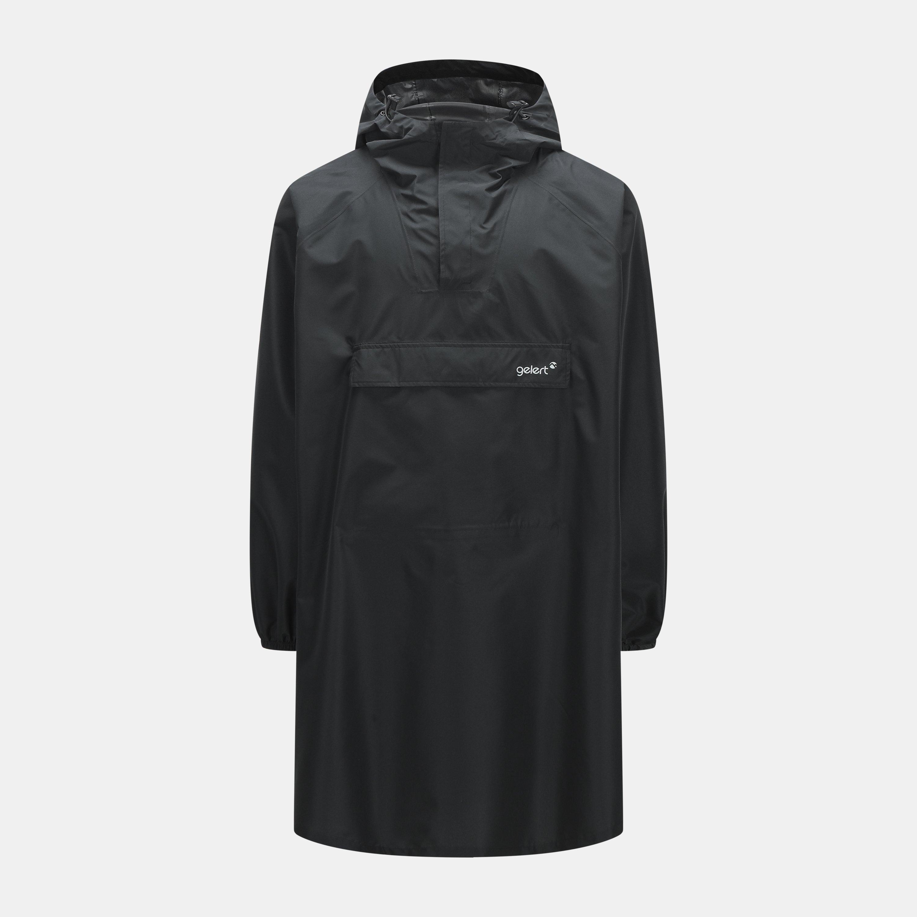Preto - Gelert - Men's Long Length Waterproof Hooded Poncho - 1