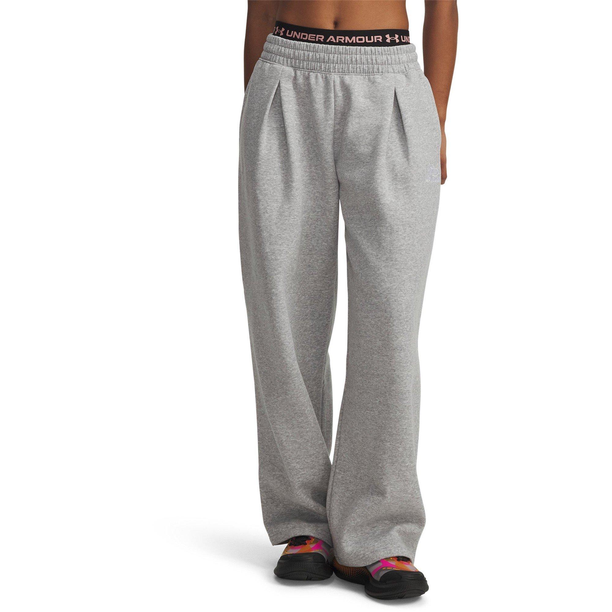 Under Armour Women's Rival Fleece Script Pants - Grey Marl - 14 (L)