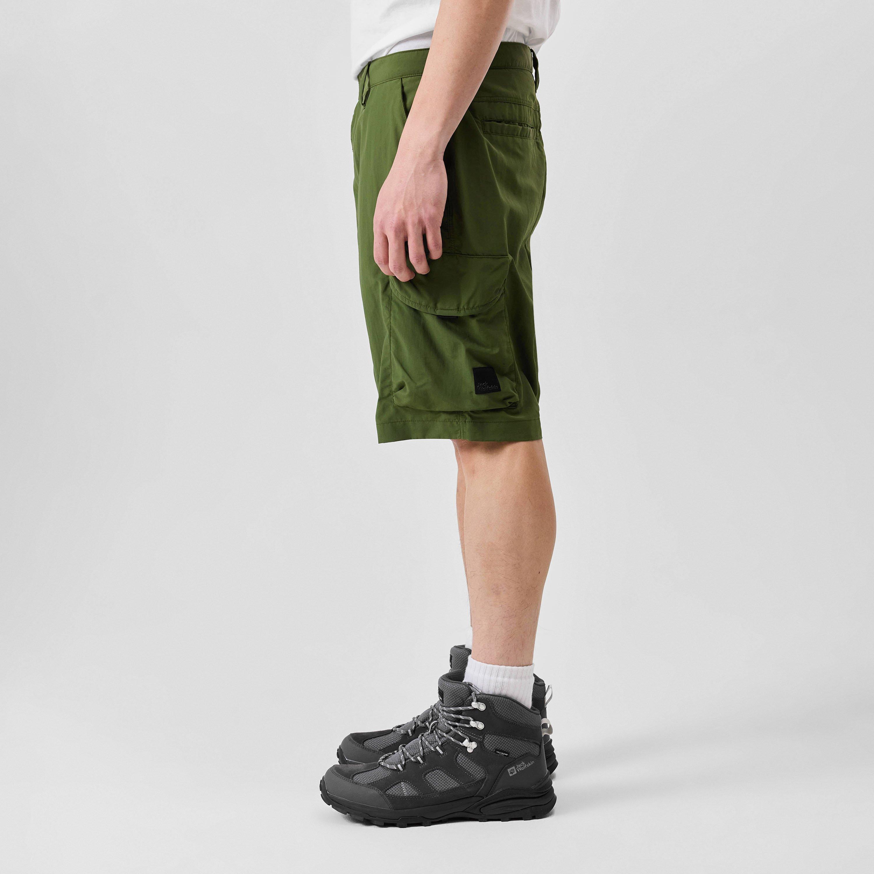 Green - Jack Wolfskin - Kalahari Fleece Jogger Shorts - 2