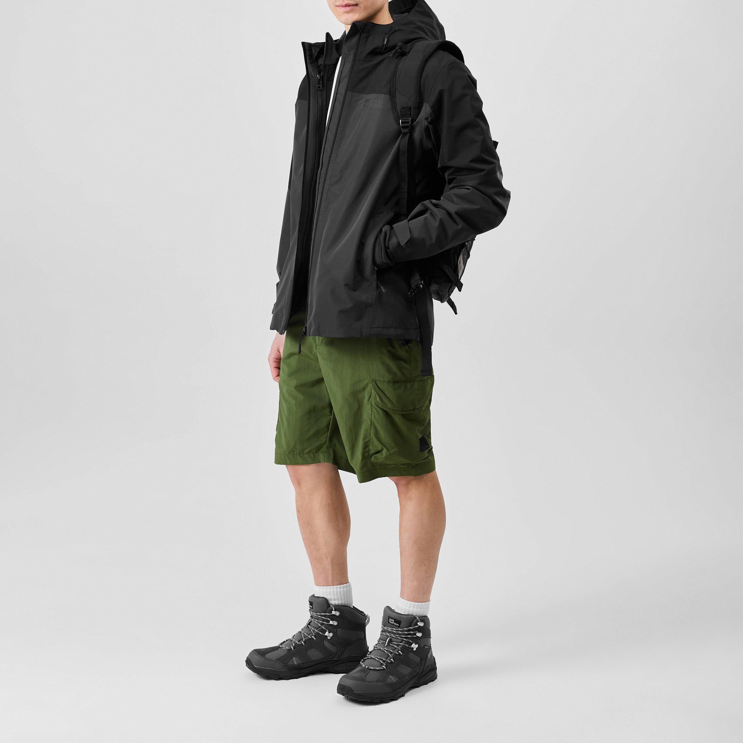 Green - Jack Wolfskin - Kalahari Fleece Jogger Shorts - 4