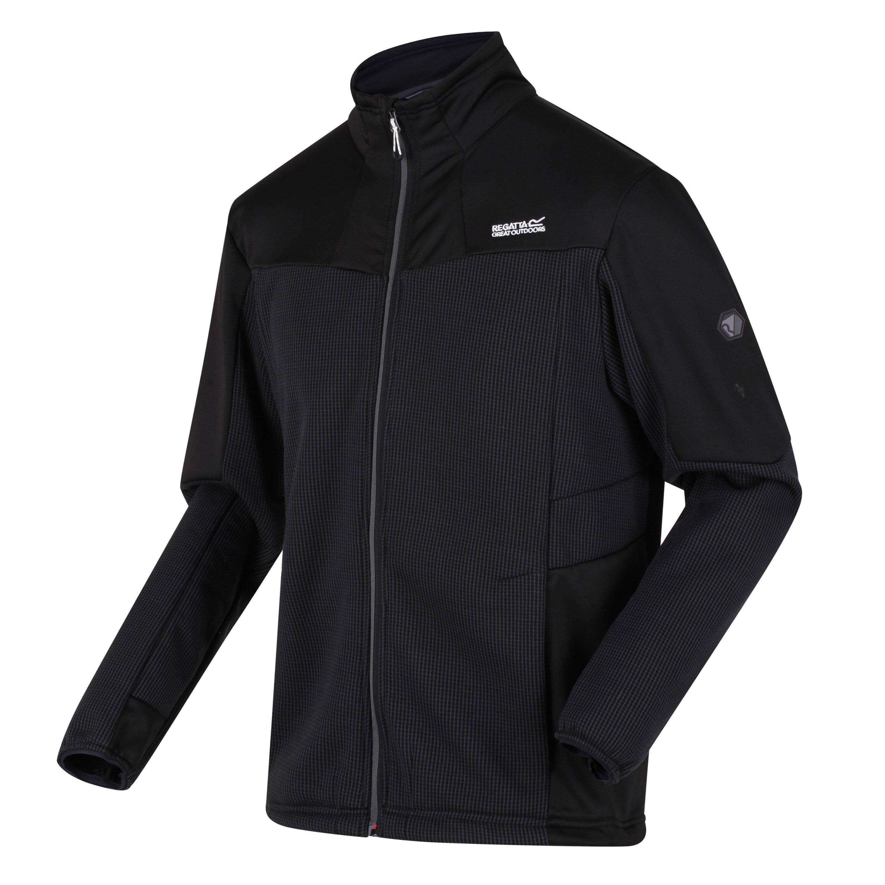Rhino/Black - Regatta - Men's Highton Full-Zip Fleece Fabric - 3