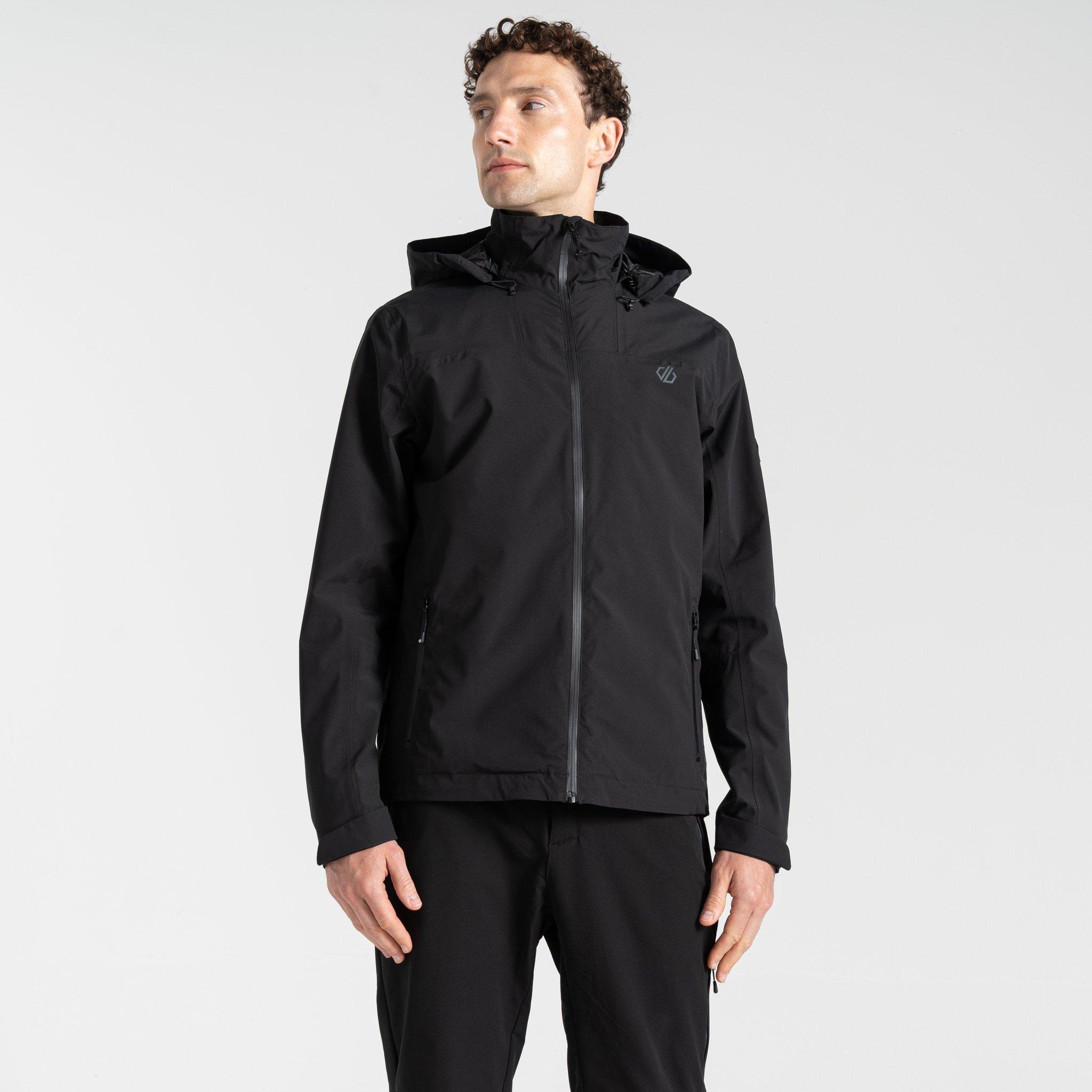 Dare 2B Men's Switch Out Ii Waterproof Windproof Detachable Hood Jacket - Black - 2XL