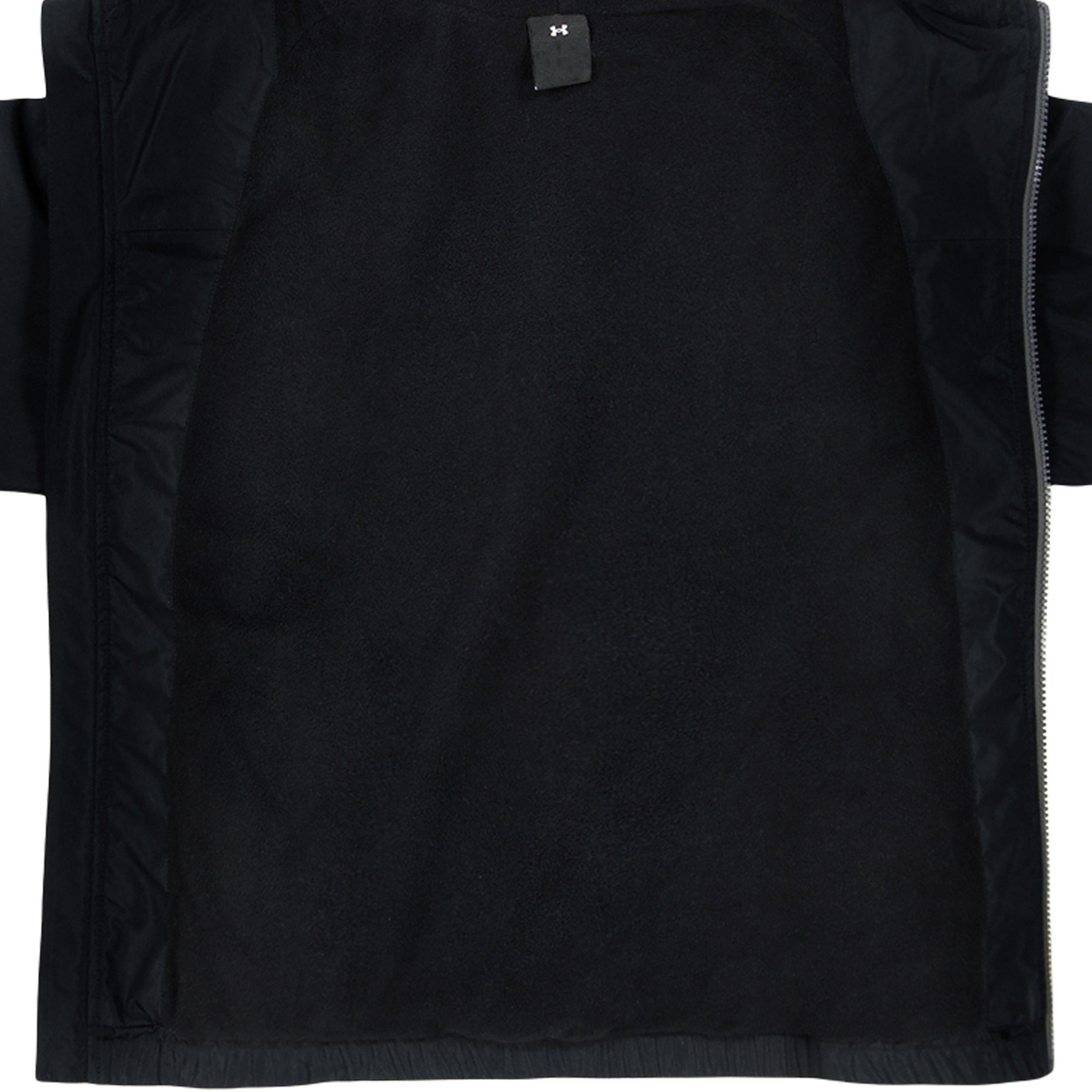 Black/Black - Under Armour - Kids' Rain Hooded Long Sleeve Rain Anorak - 3