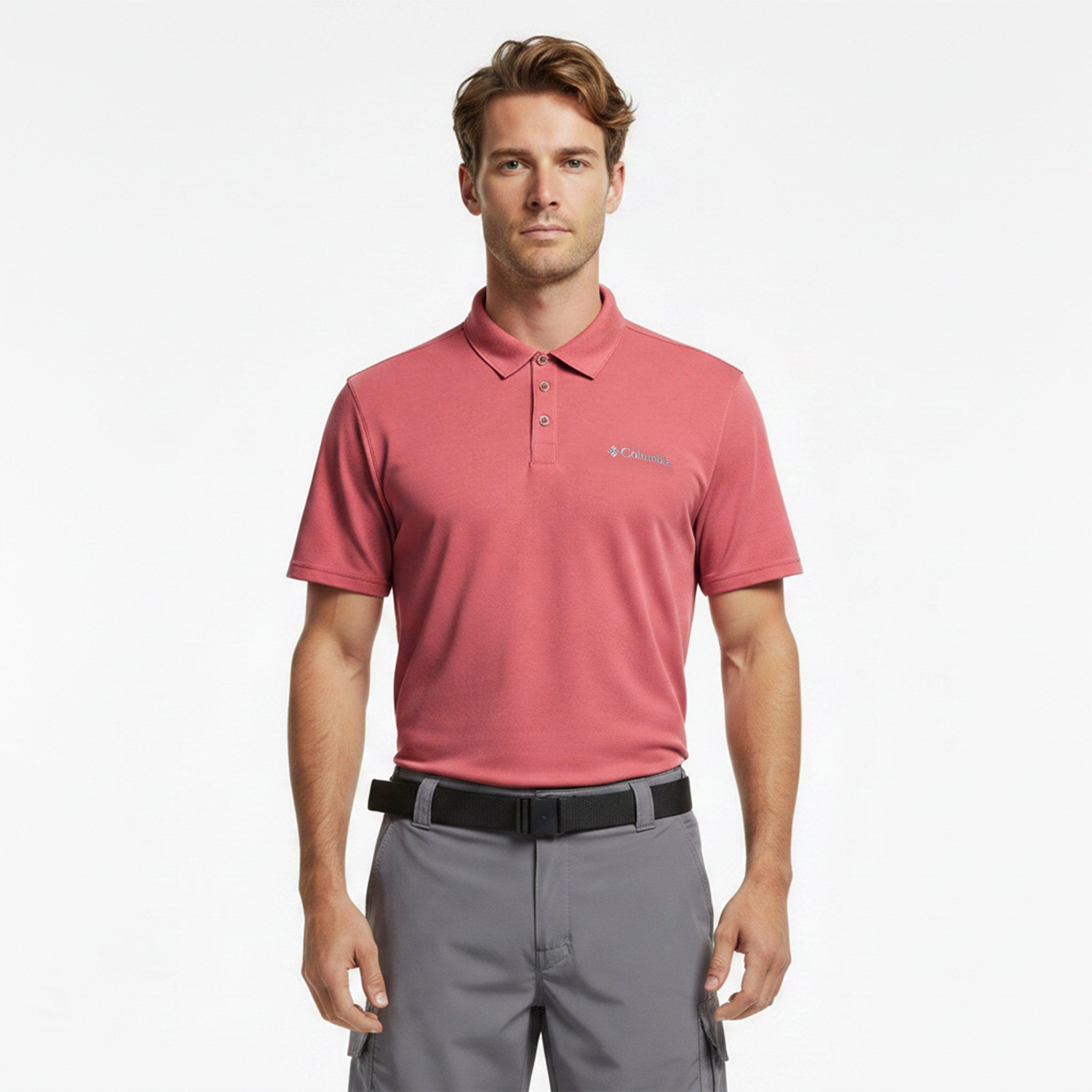 Washed Red - Columbia - Men's Nelson Short Sleeve Polo Shirt - 3