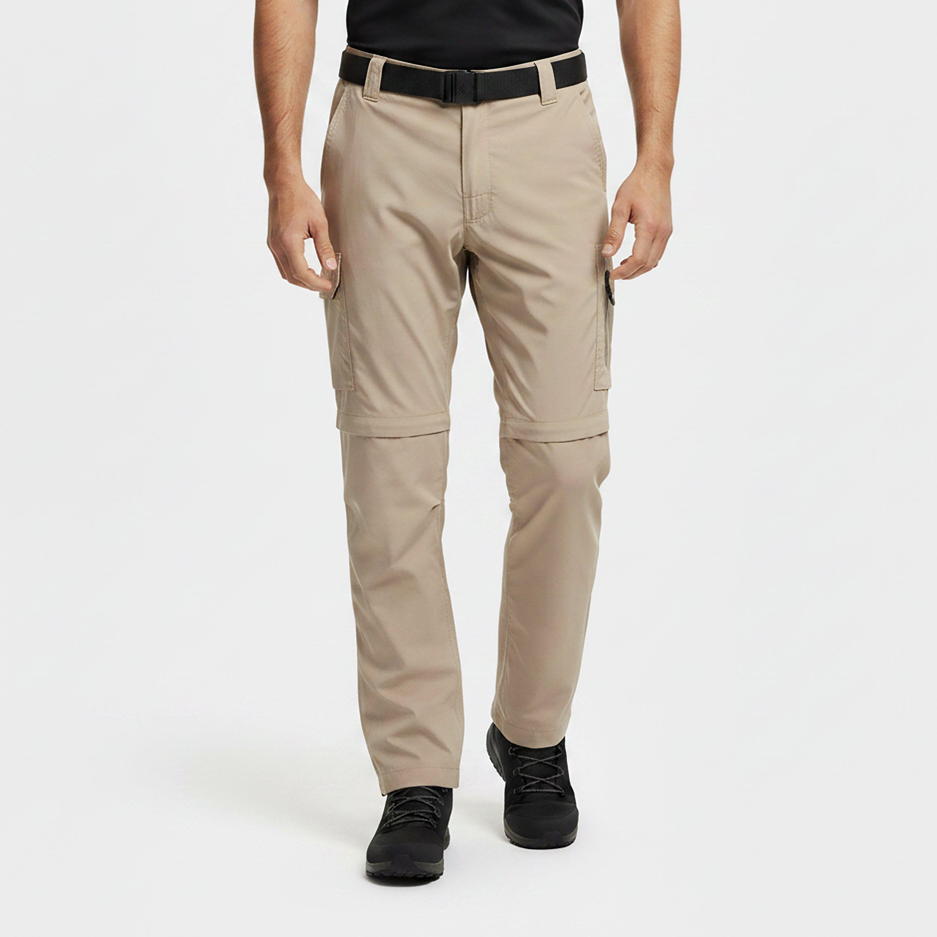 мъжко 's Silver Convertible Zip Off Trouser