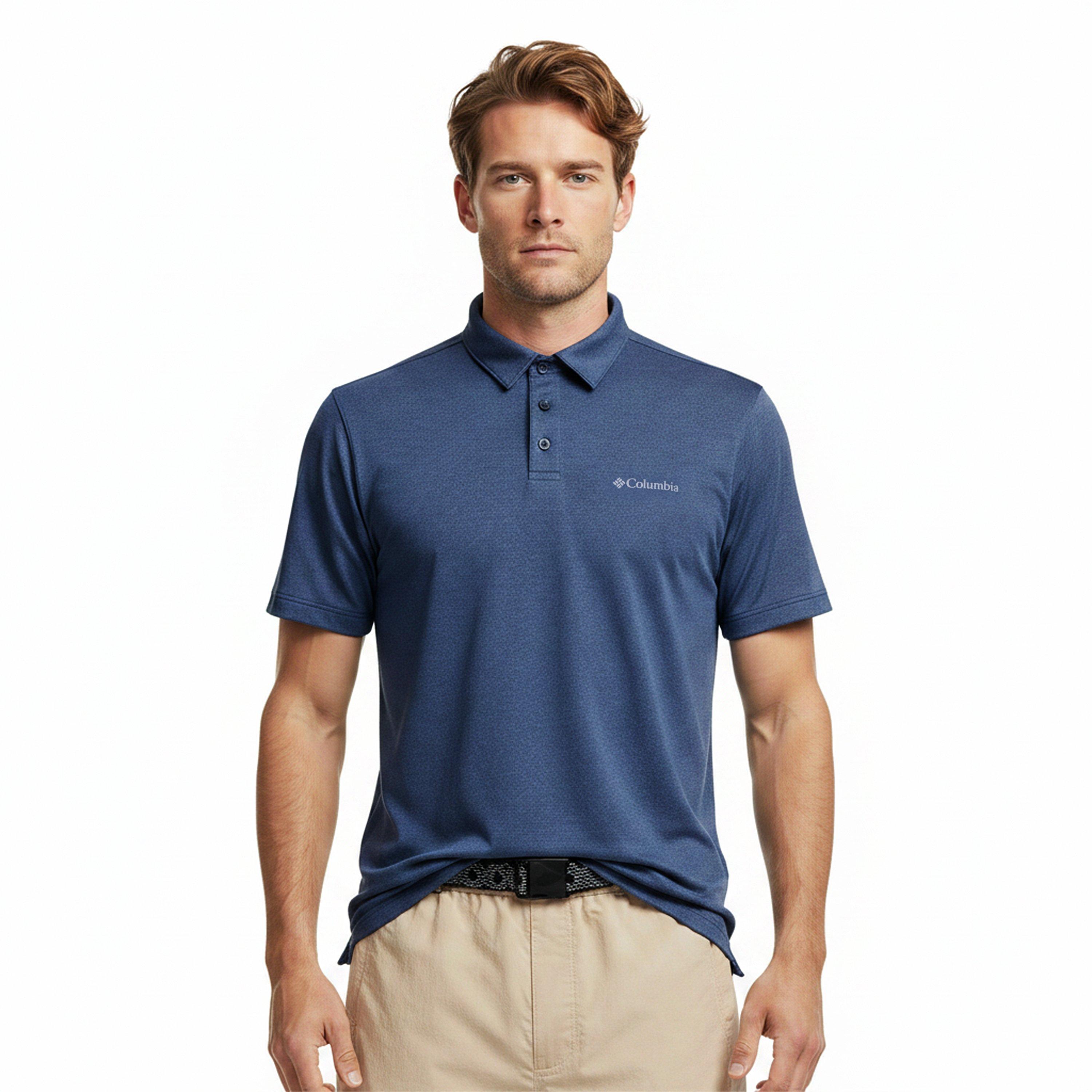 Collegiate Navy - Columbia - Men's Parsons Polo Short Sleeve Shirt - 3