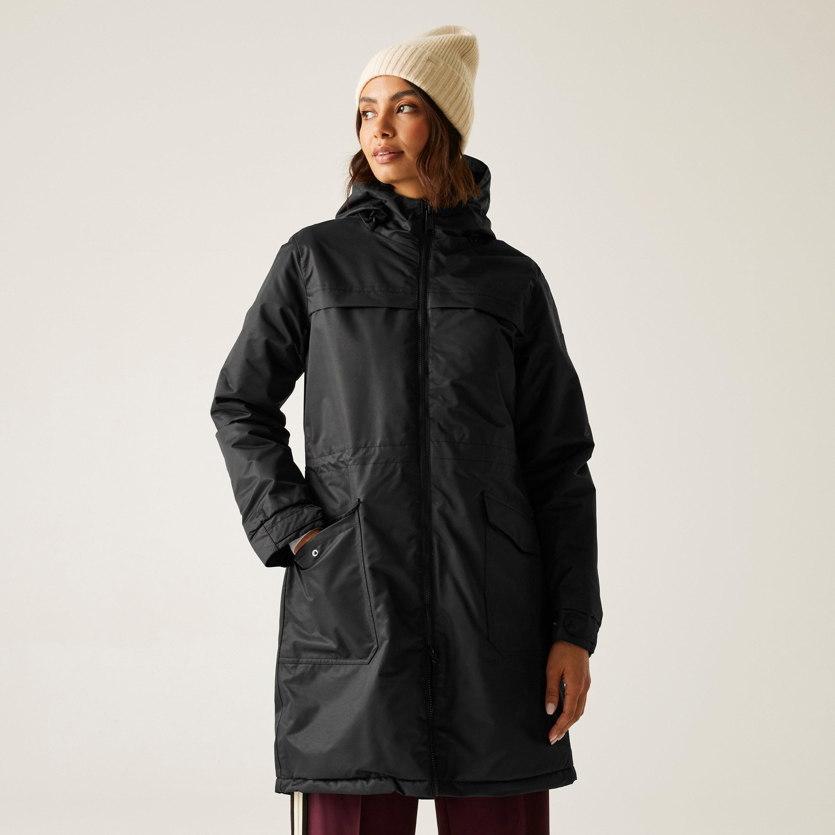Regatta Women's Romine Ii Waterproof Hooded Long Sleeve Insulated Puffer Jacket - Black - 10 (S)