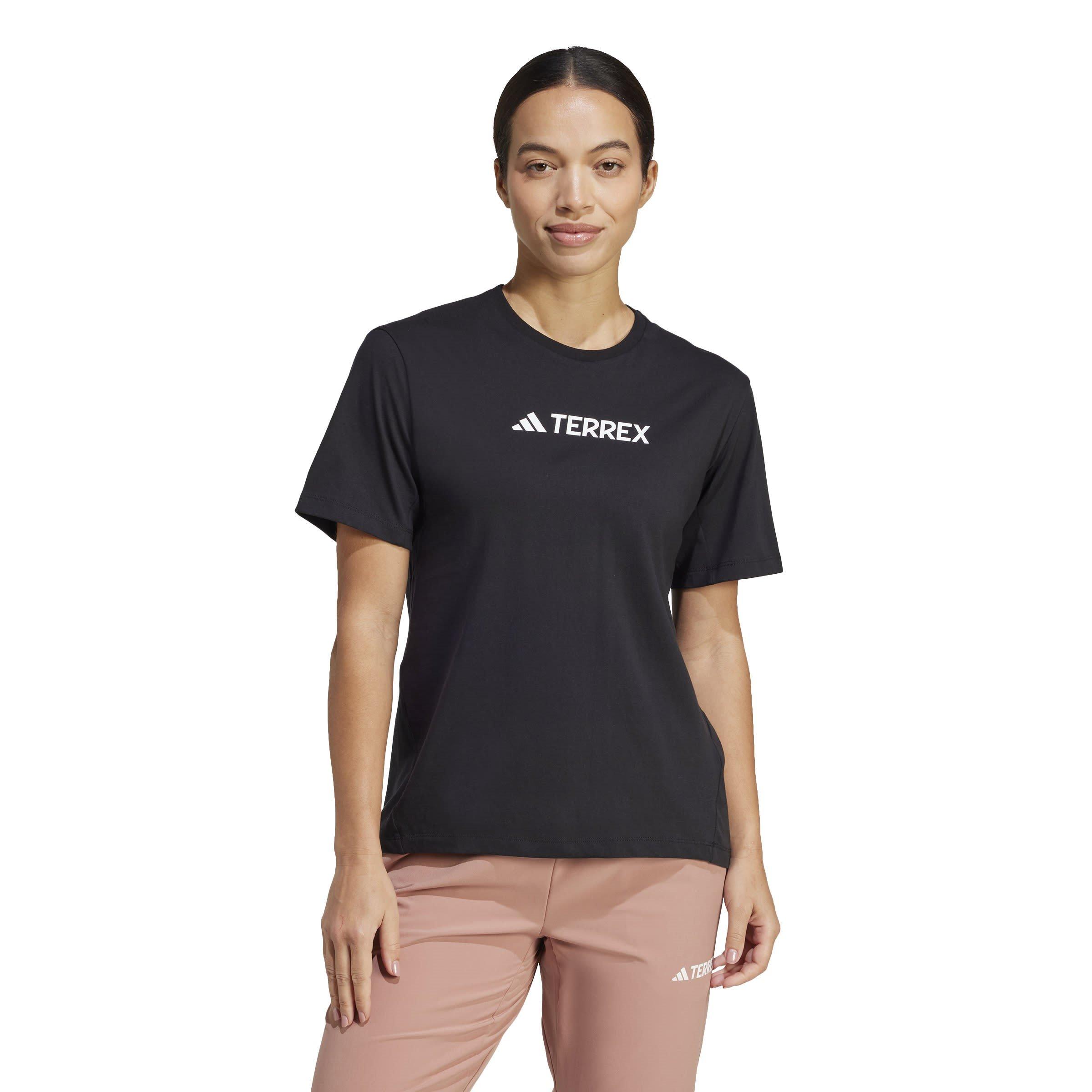 Black - adidas - Women's Terrex Classic Logo Short-Sleeve Performance T-Shirt - 2