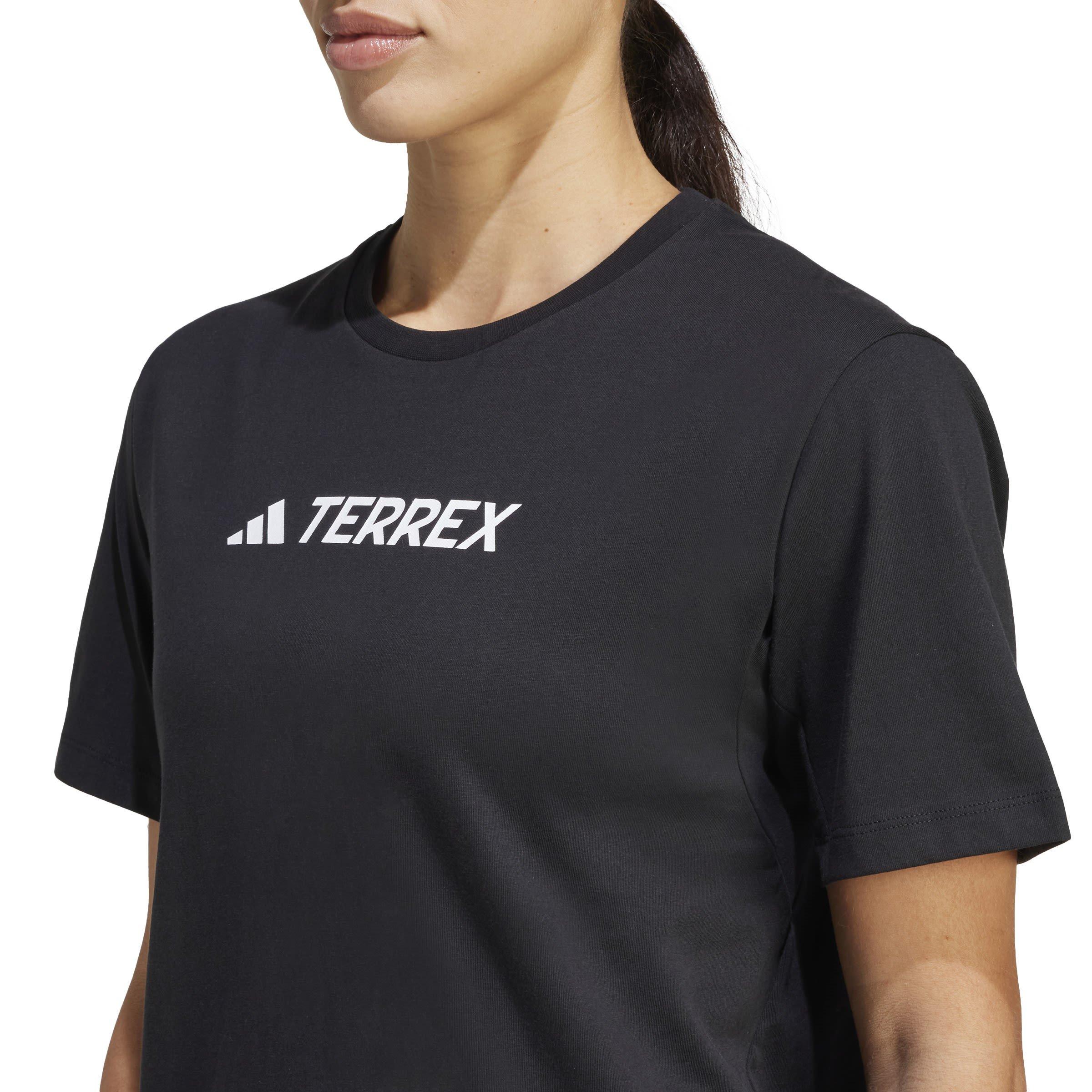 Black - adidas - Women's Terrex Classic Logo Short-Sleeve Performance T-Shirt - 6