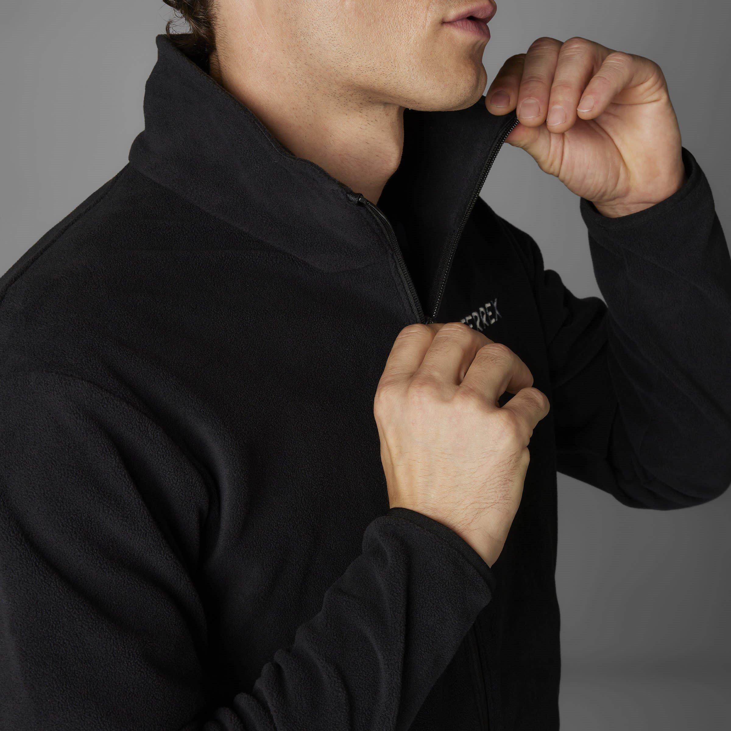 Black - adidas - Multi Essentials Full-Zip Fleece Jacket Mens - 12