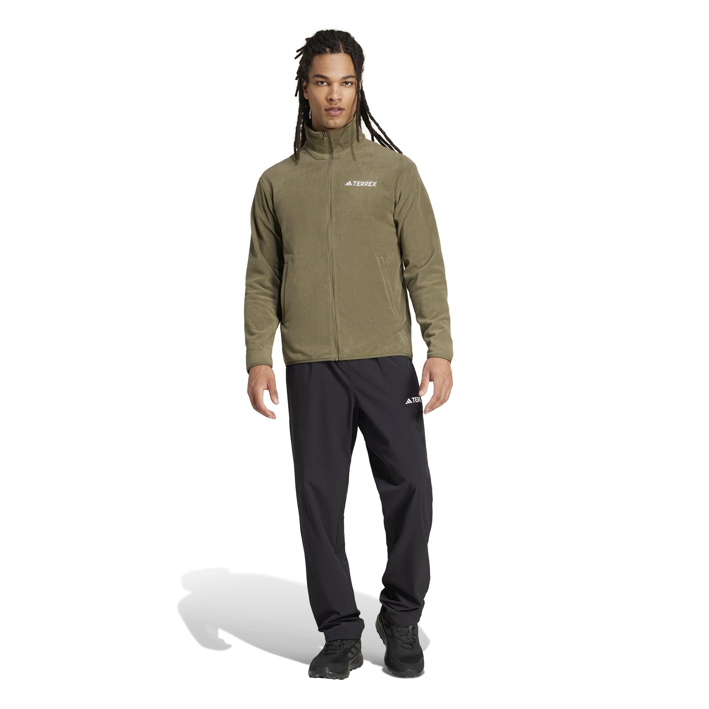 Olive strata - adidas - Multi Essentials Full-Zip Fleece Jacket Mens - 7