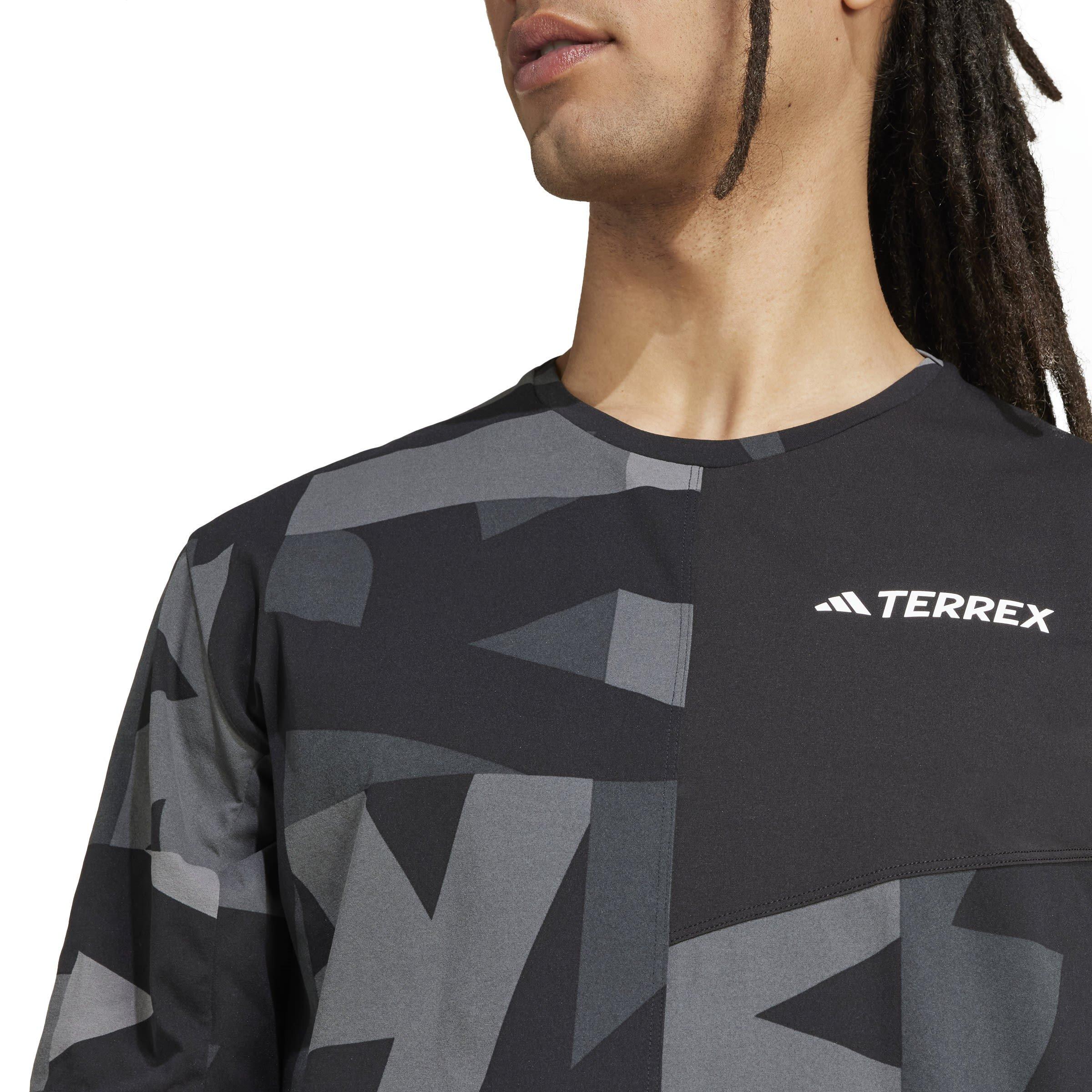 Black/Carbon - adidas - adidas Terrex Multi Climacool Printed Mens Performance T-Shirt - 6