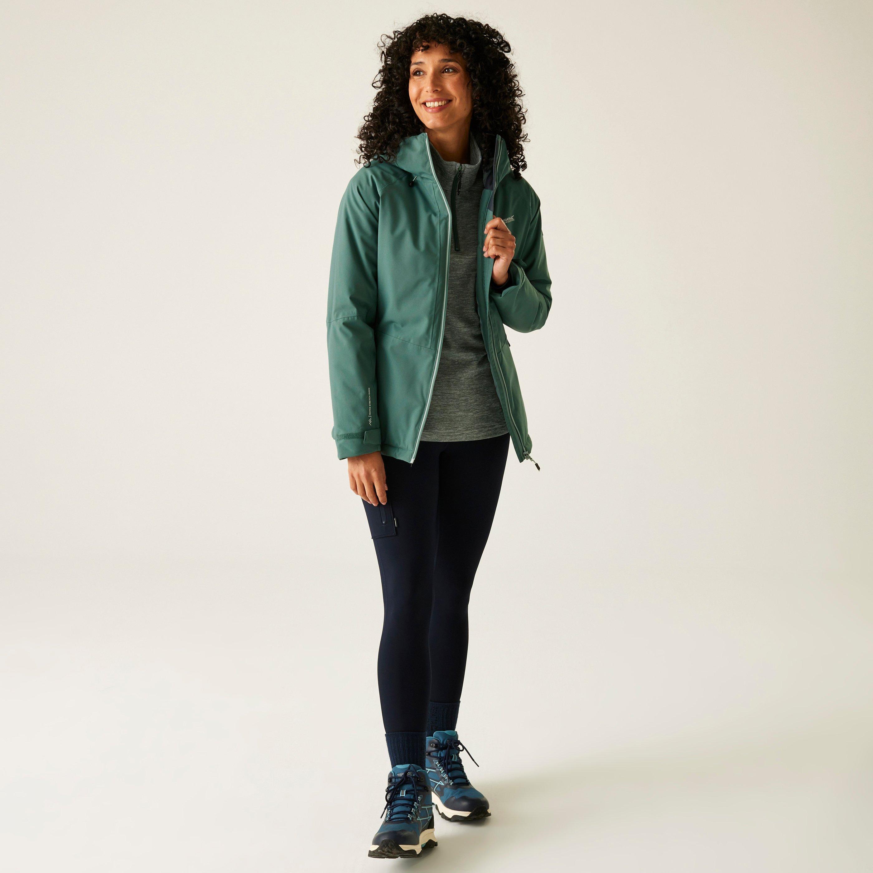 Regatta Women's Highton Stretch Insulated Long Sleeve Waterproof Jacket - Spruce Green - 14 (L)