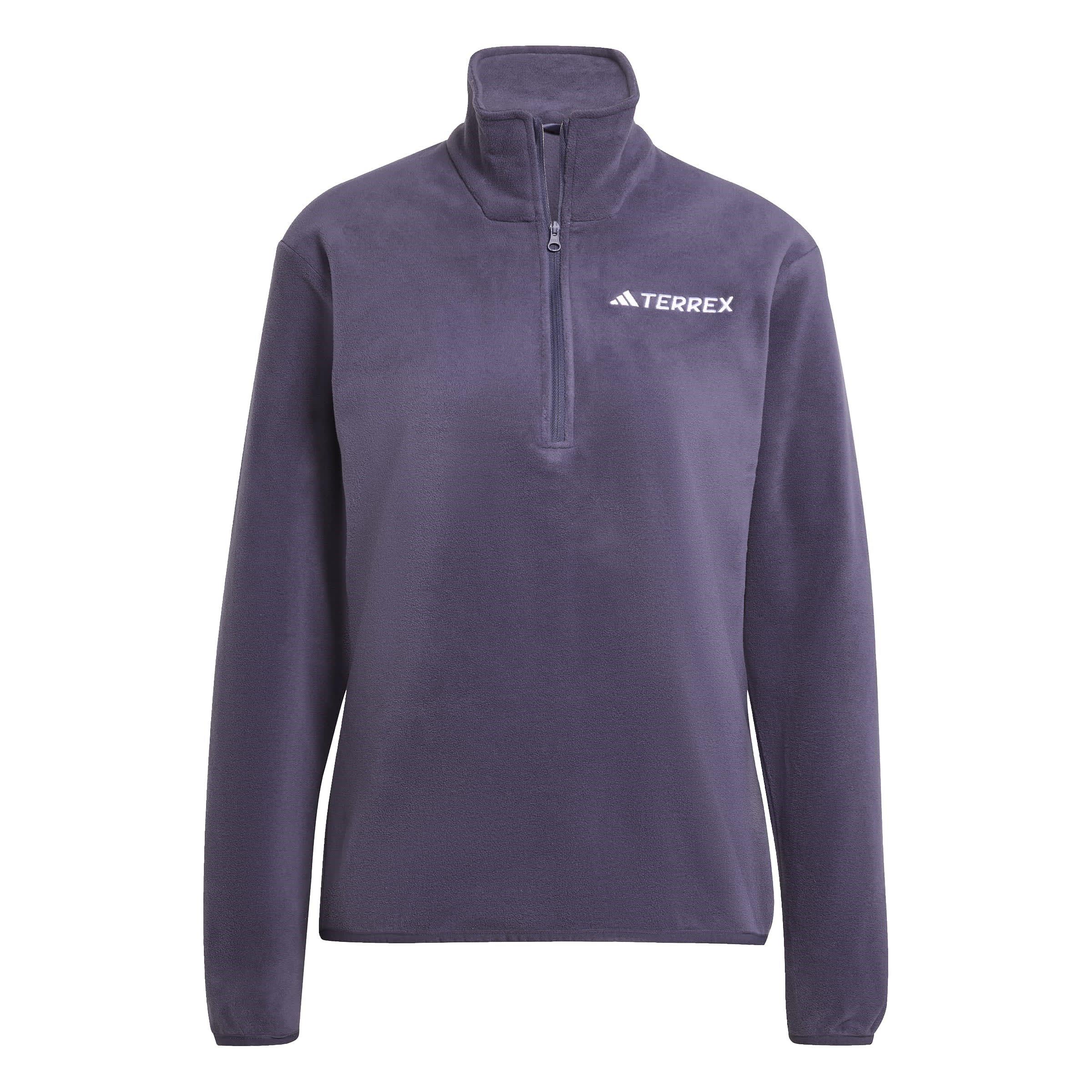 Adidas Women's  Essentials 1/2 Zip Fleece Jacket - Shadow Navy - 10 (S)