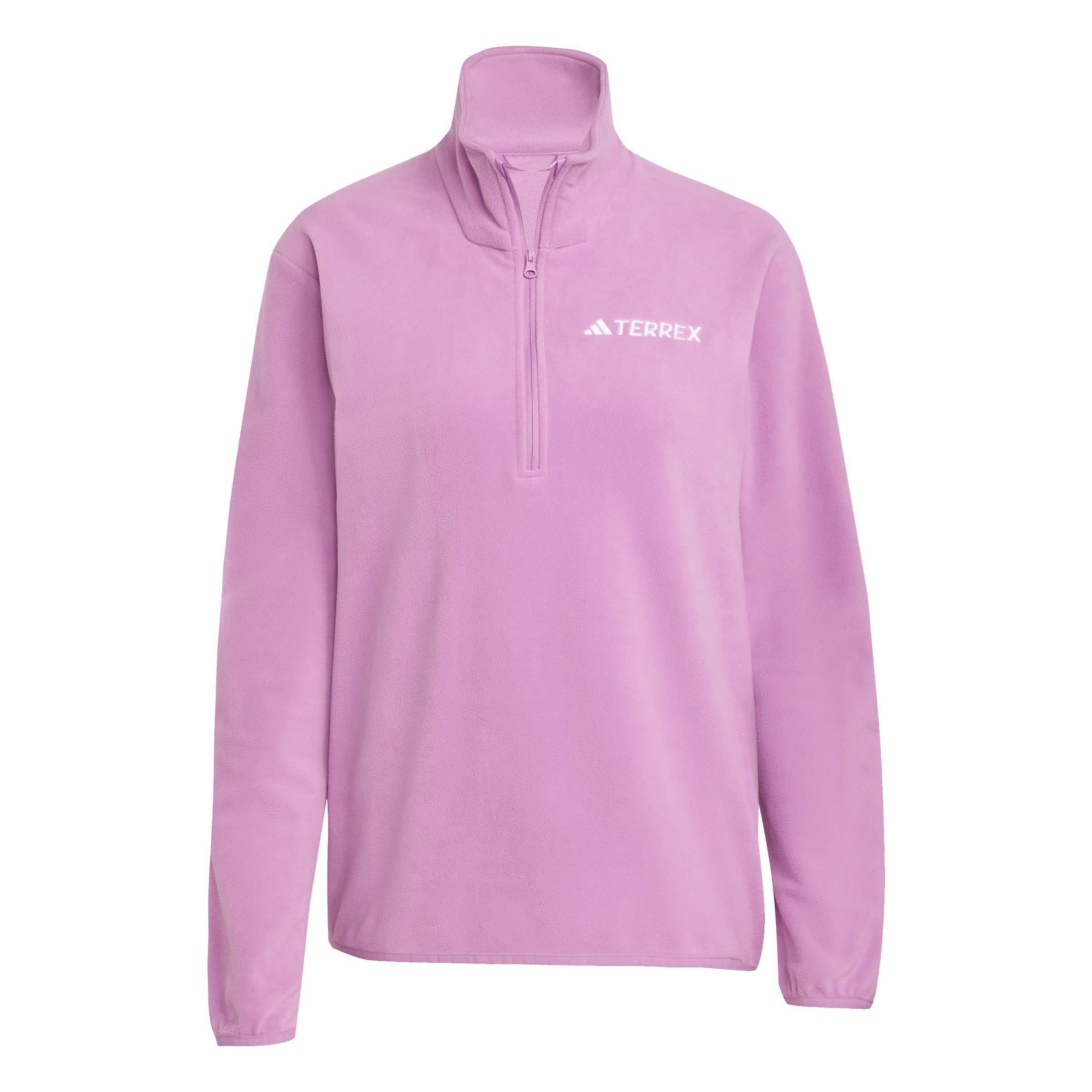 Adidas Women's  Essentials 1/2 Zip Fleece Jacket - Purple - 16 (XL)