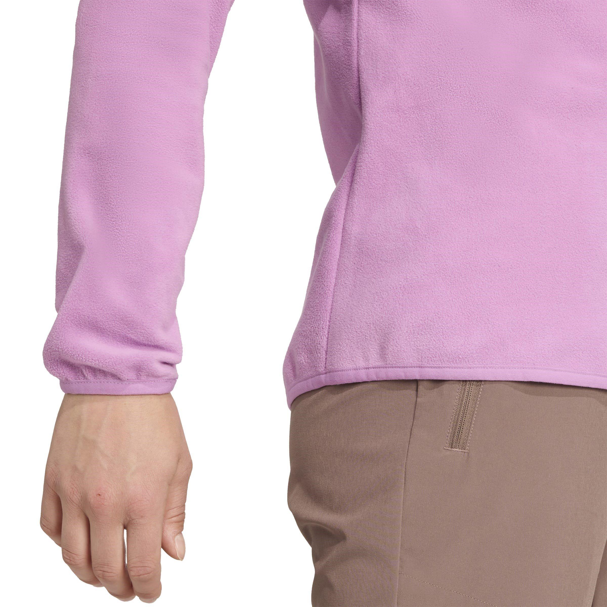 Purple - adidas - Multi Essentials 1/2 Zip Fleece Jacket Womens - 5