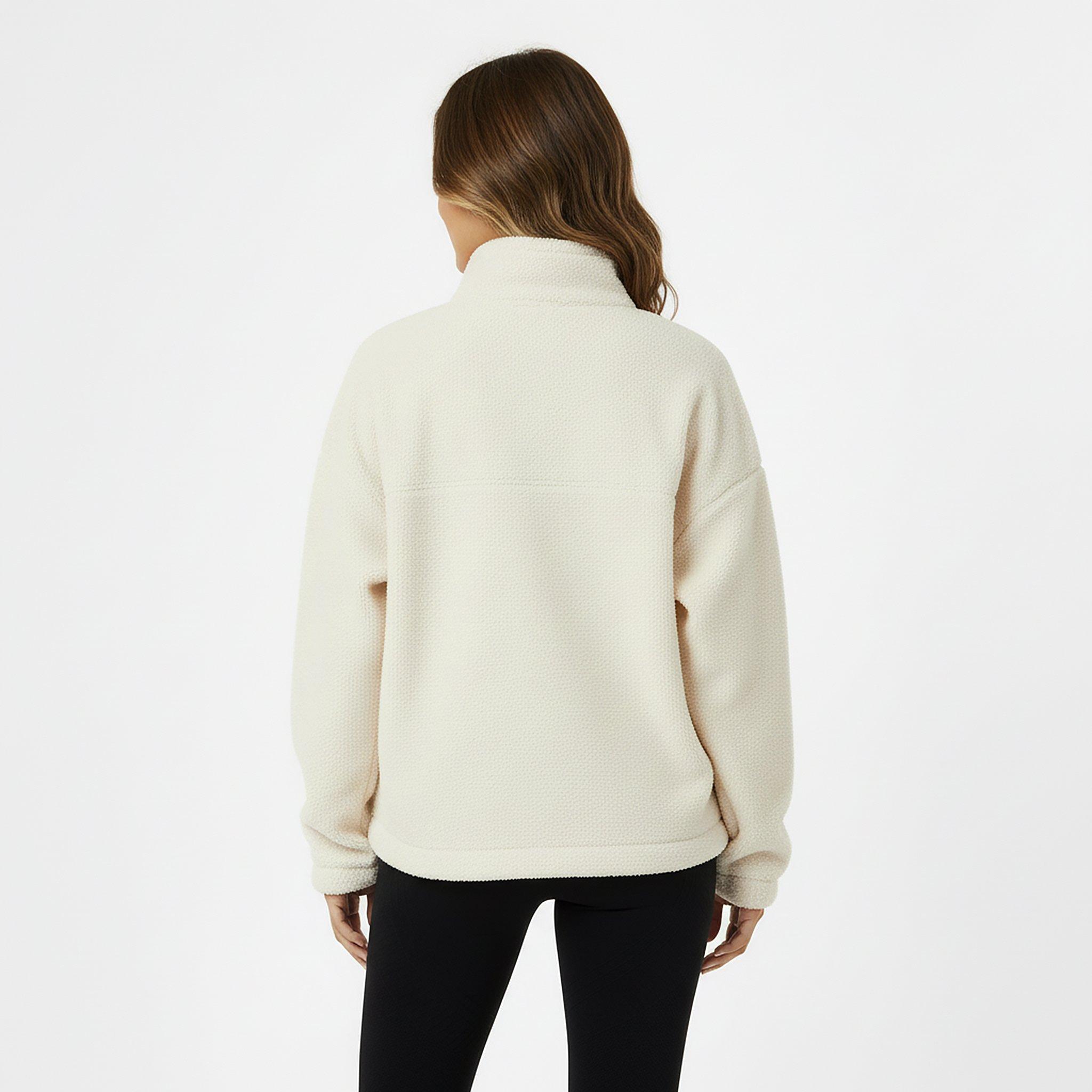 Cream - USA Pro - USAPro Borg Funnel Quarter-Zip Fleece - 4