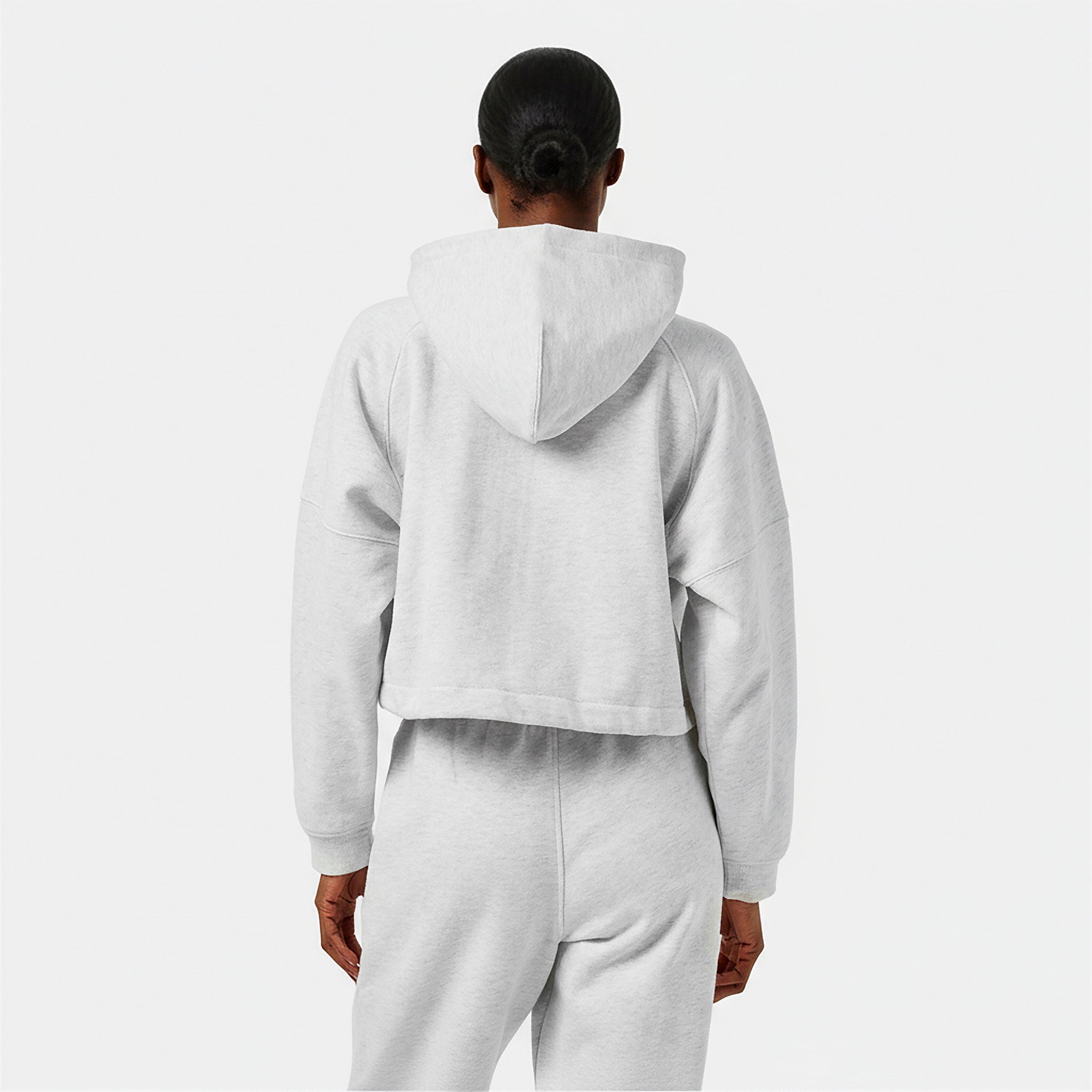 Lys Grå Melange - USA Pro - Oversized half Zip Fleece Top - 4