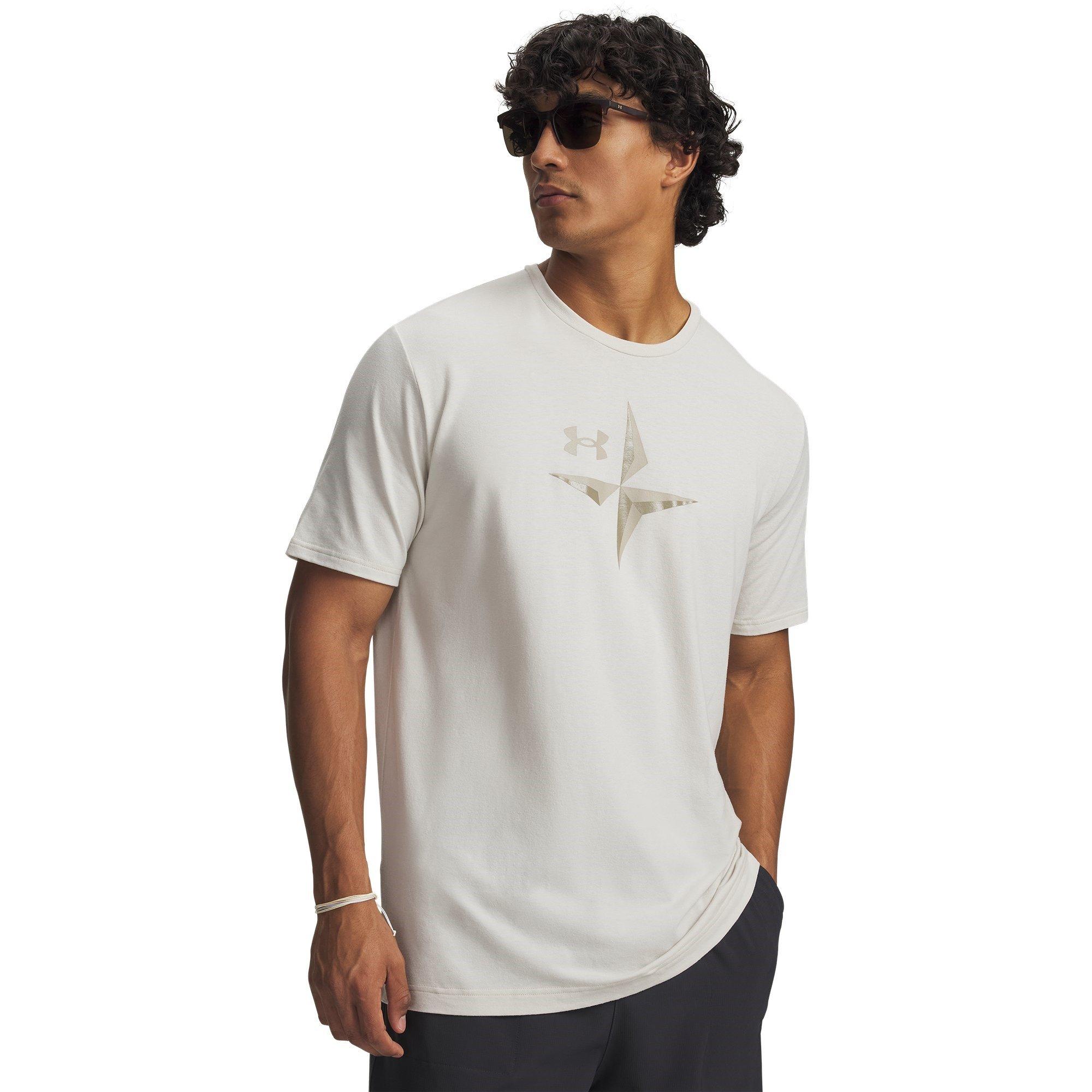 Under Armour Men's Short Sleeve Performance T-Shirt - White/Khaki - XL